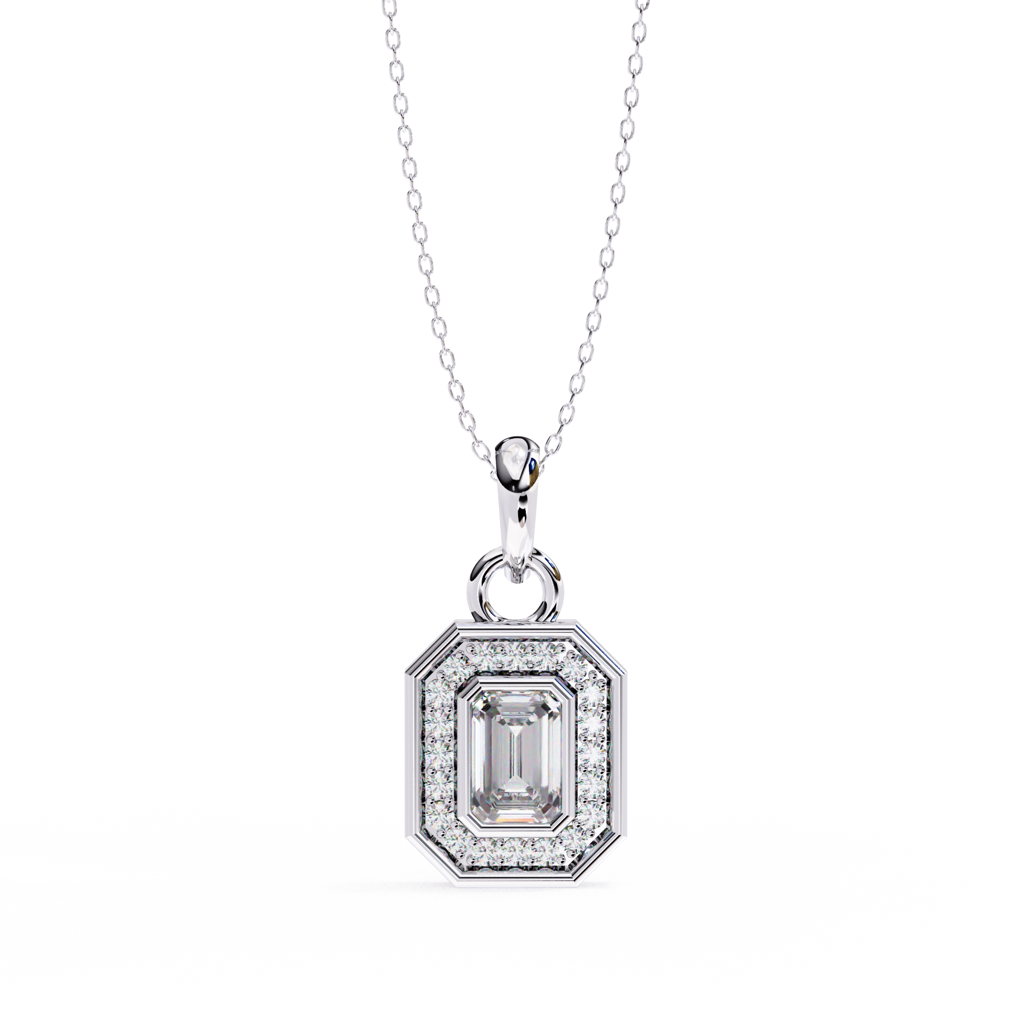 Moissanite Pendant Necklace For Women