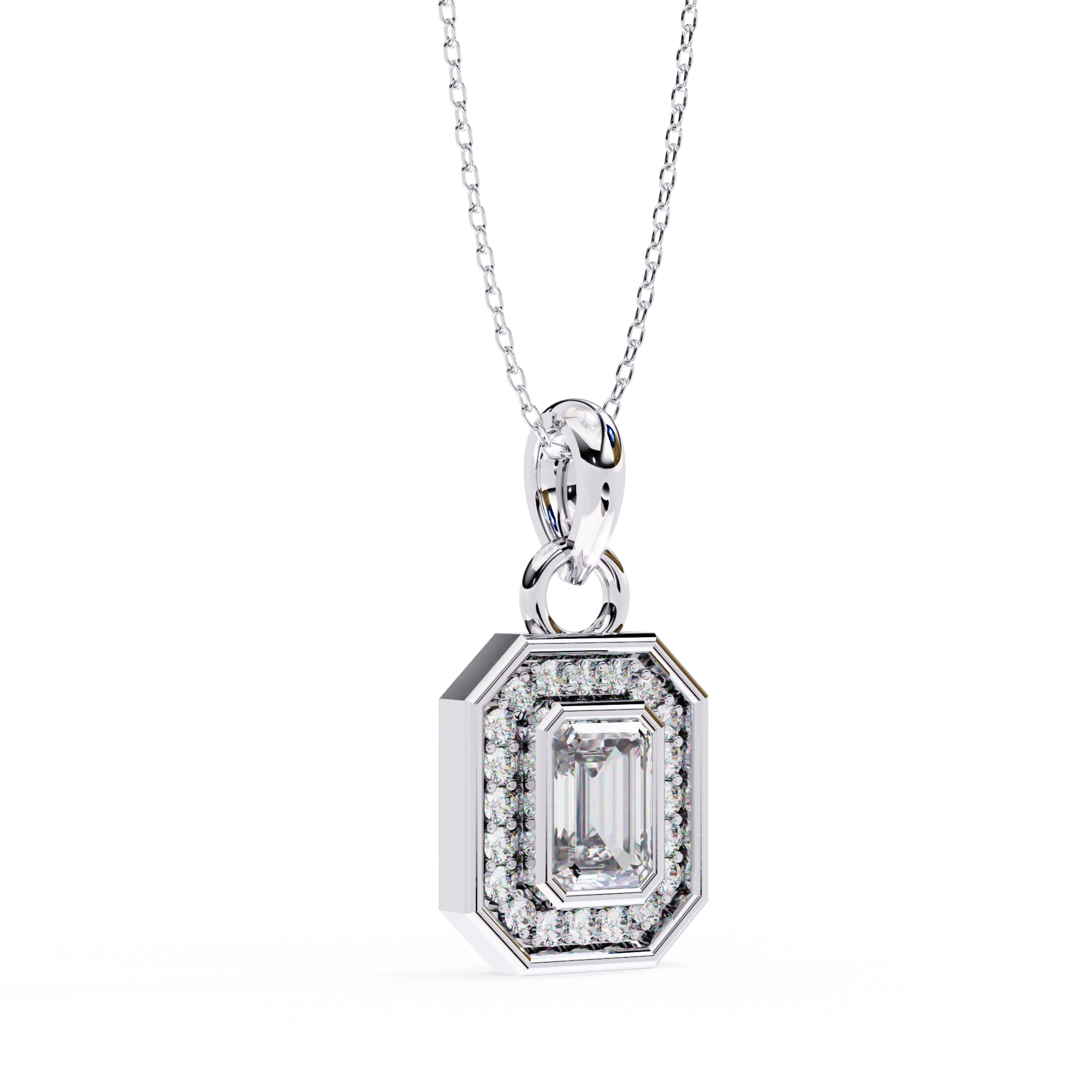 Moissanite Pendant Necklace For Women