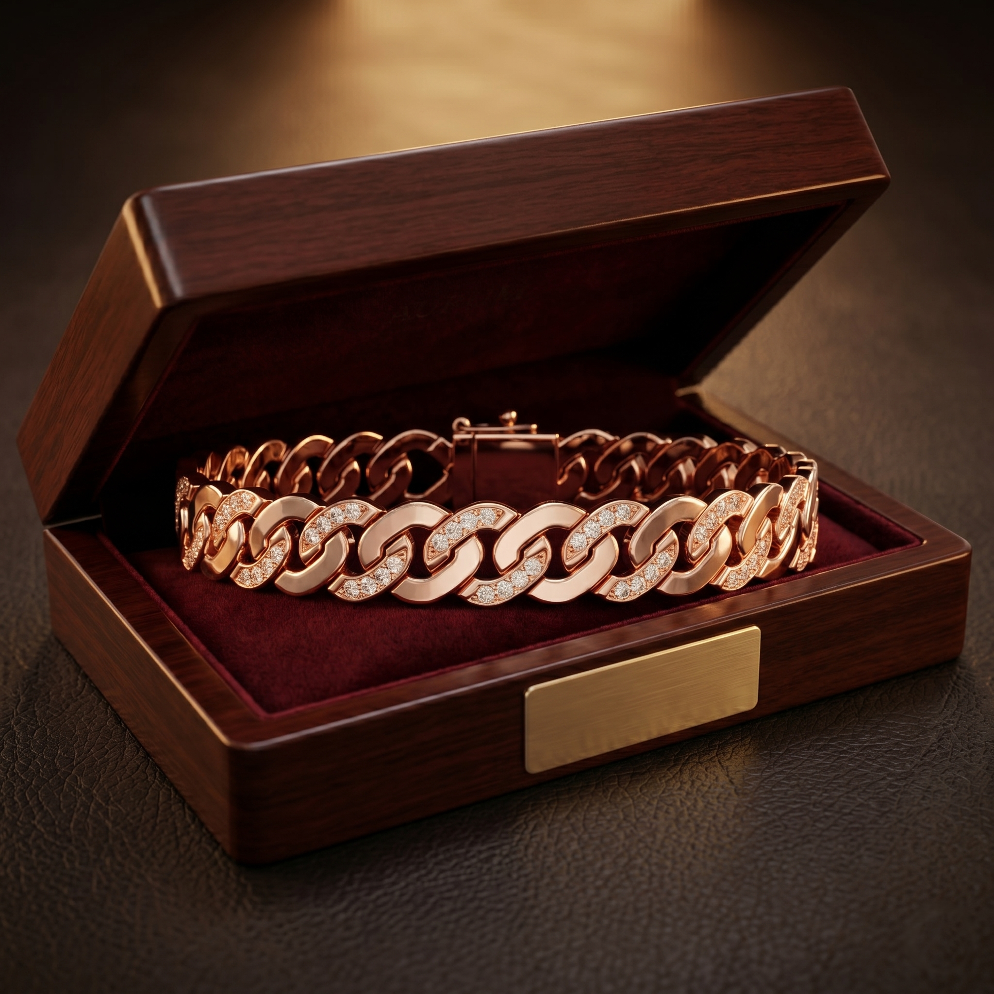 Men Sterling Silver Moissanite Cuban Link Bracelet, Iced Out Curb Chain for Men