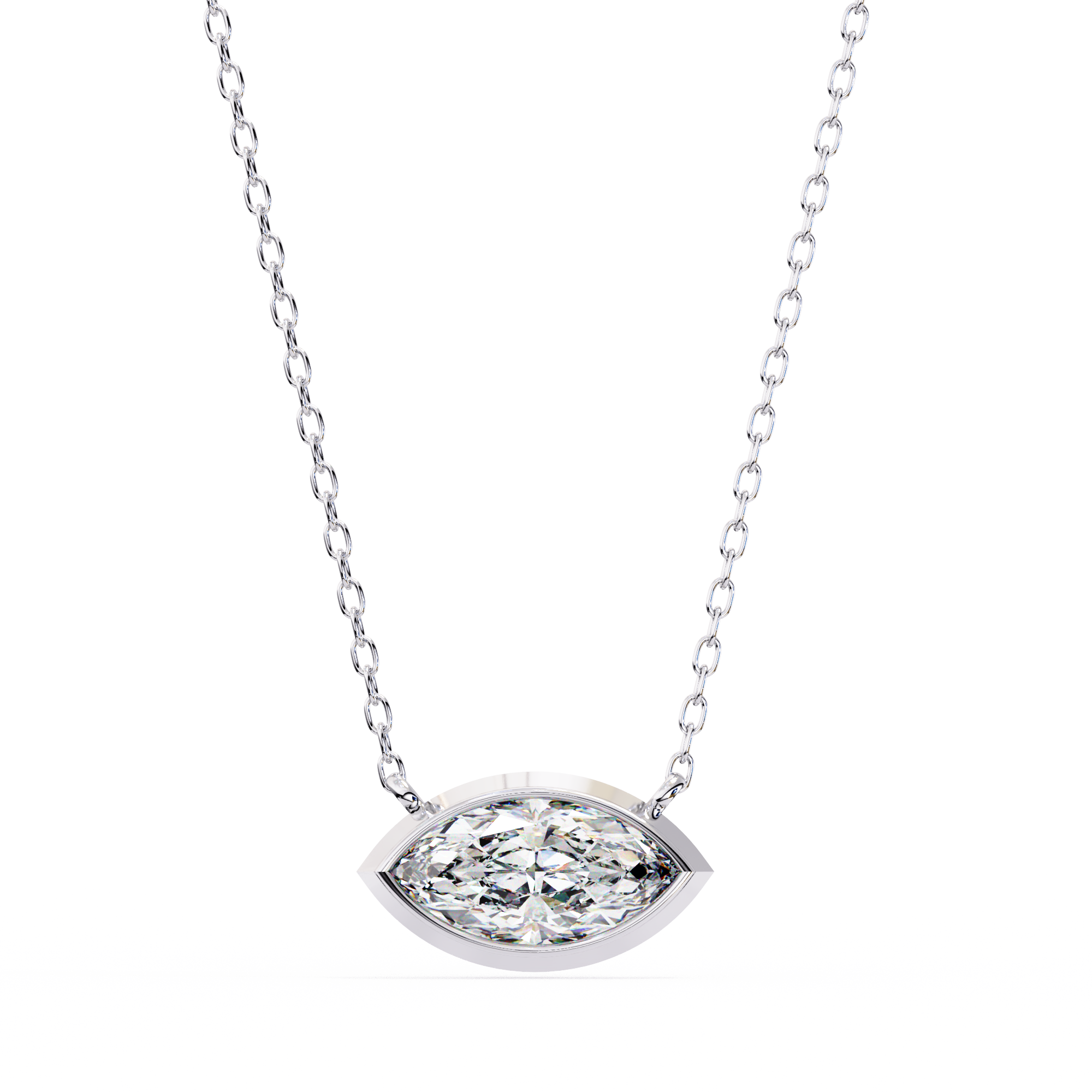 Moissanite Pendant Necklace For Women