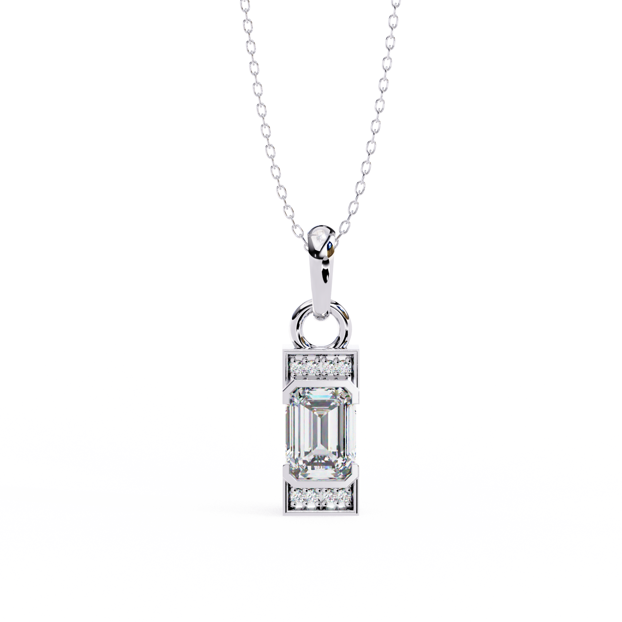 Moissanite Pendant Necklace For Women