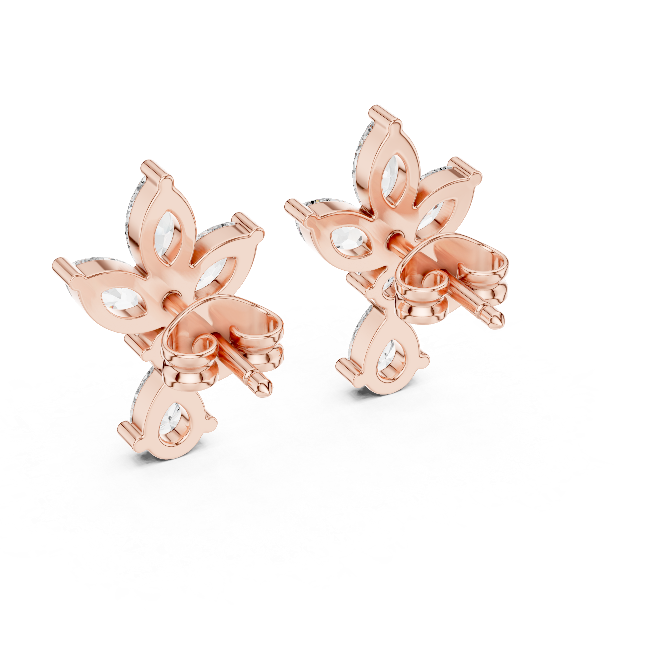 Moissanite Sterling Silver Statement Stud Earrings, Bridal Jewelry