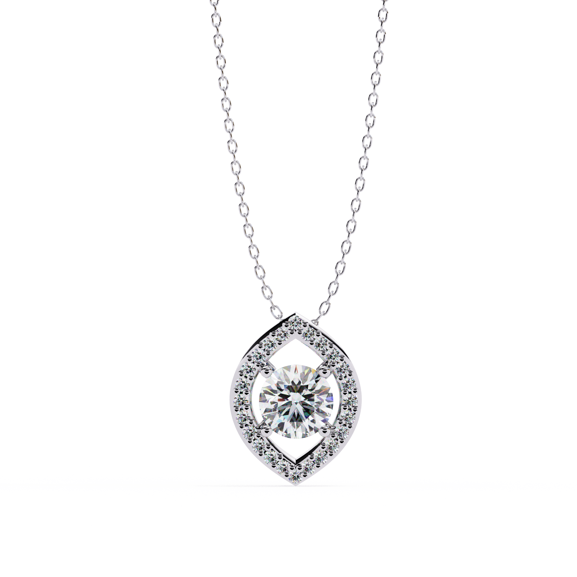 Moissanite Pendant Necklace For Women
