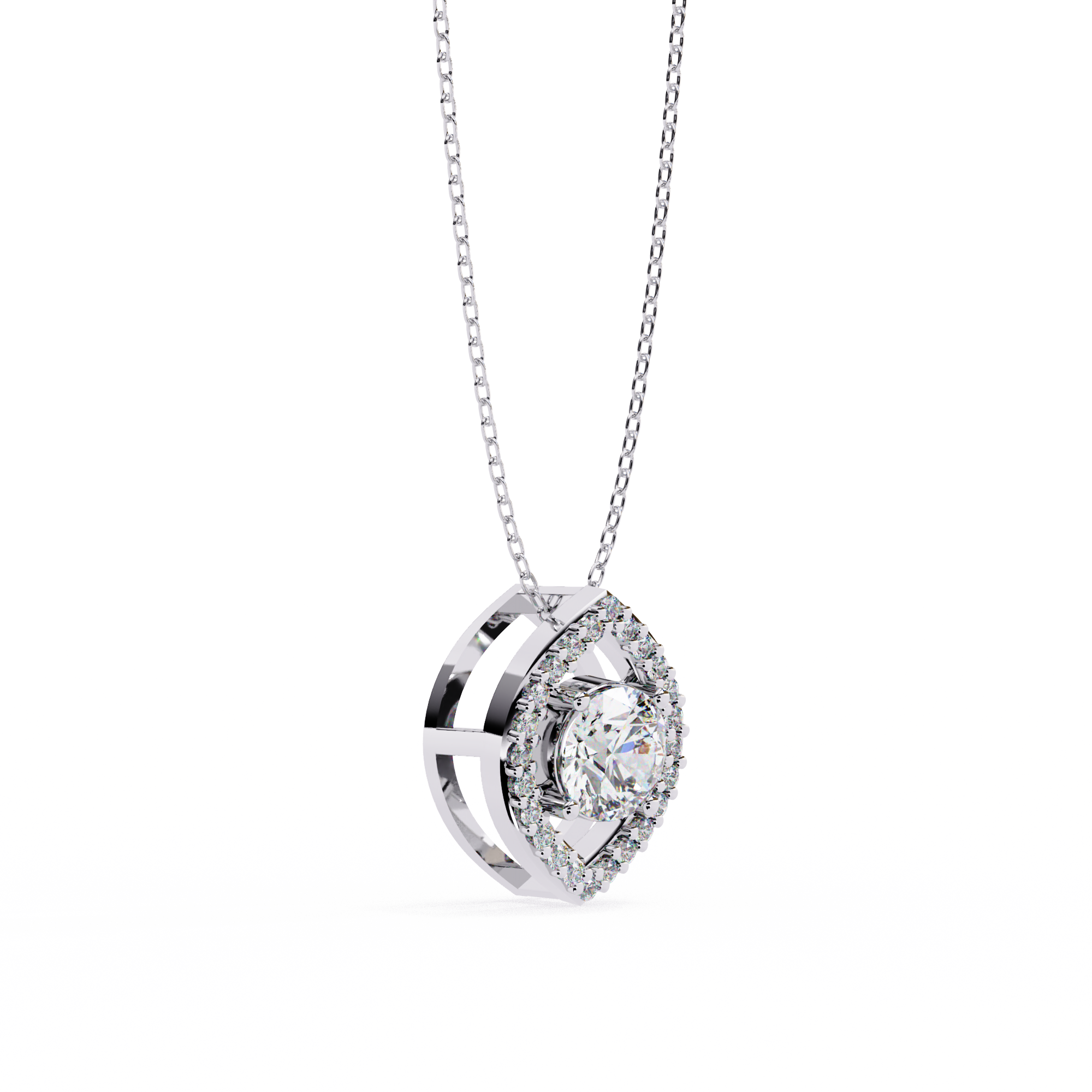 Moissanite Pendant Necklace For Women