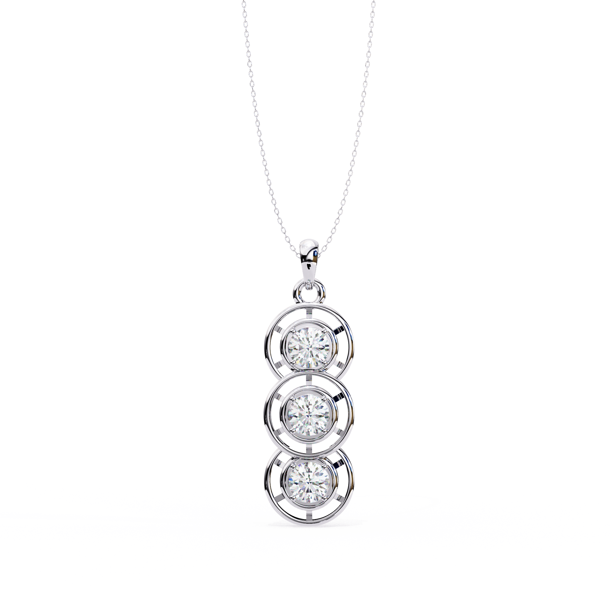 Moissanite Pendant Necklace For Women