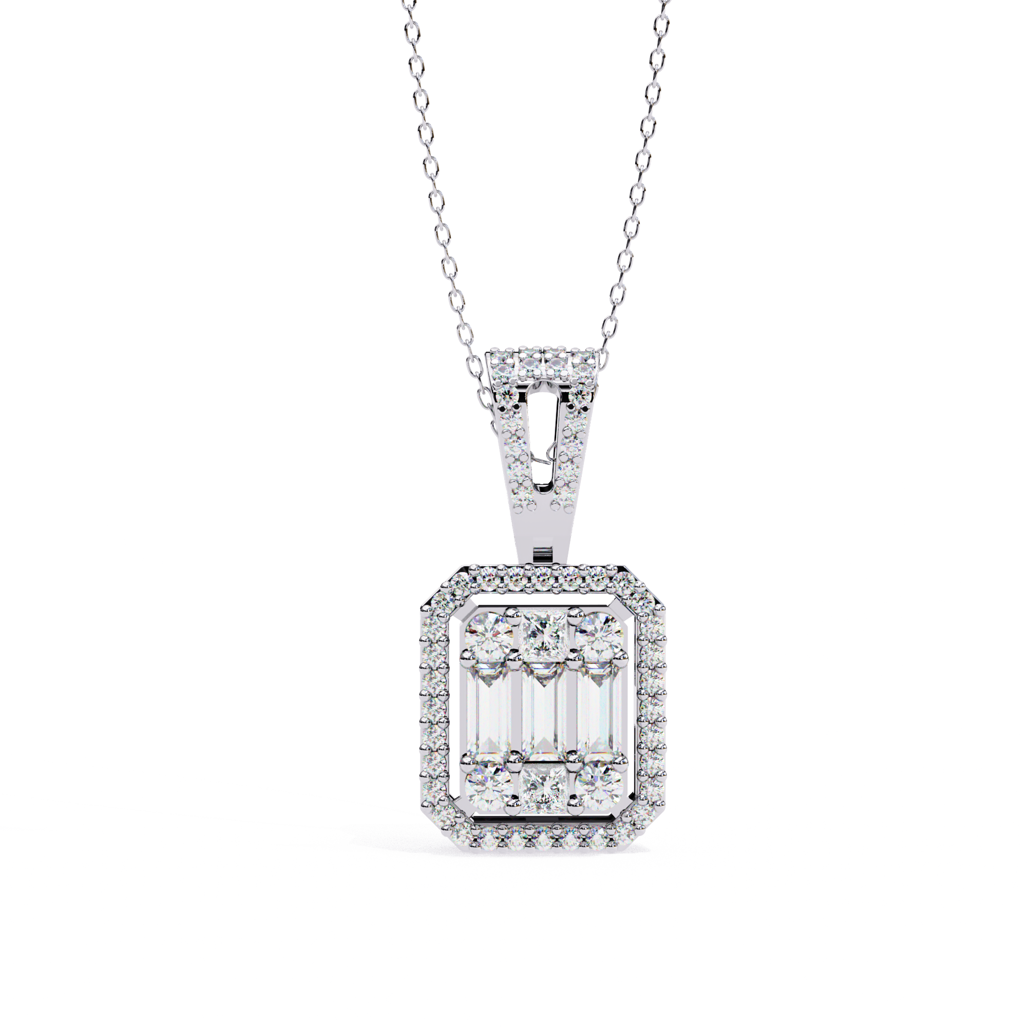 Moissanite Pendant Necklace For Women
