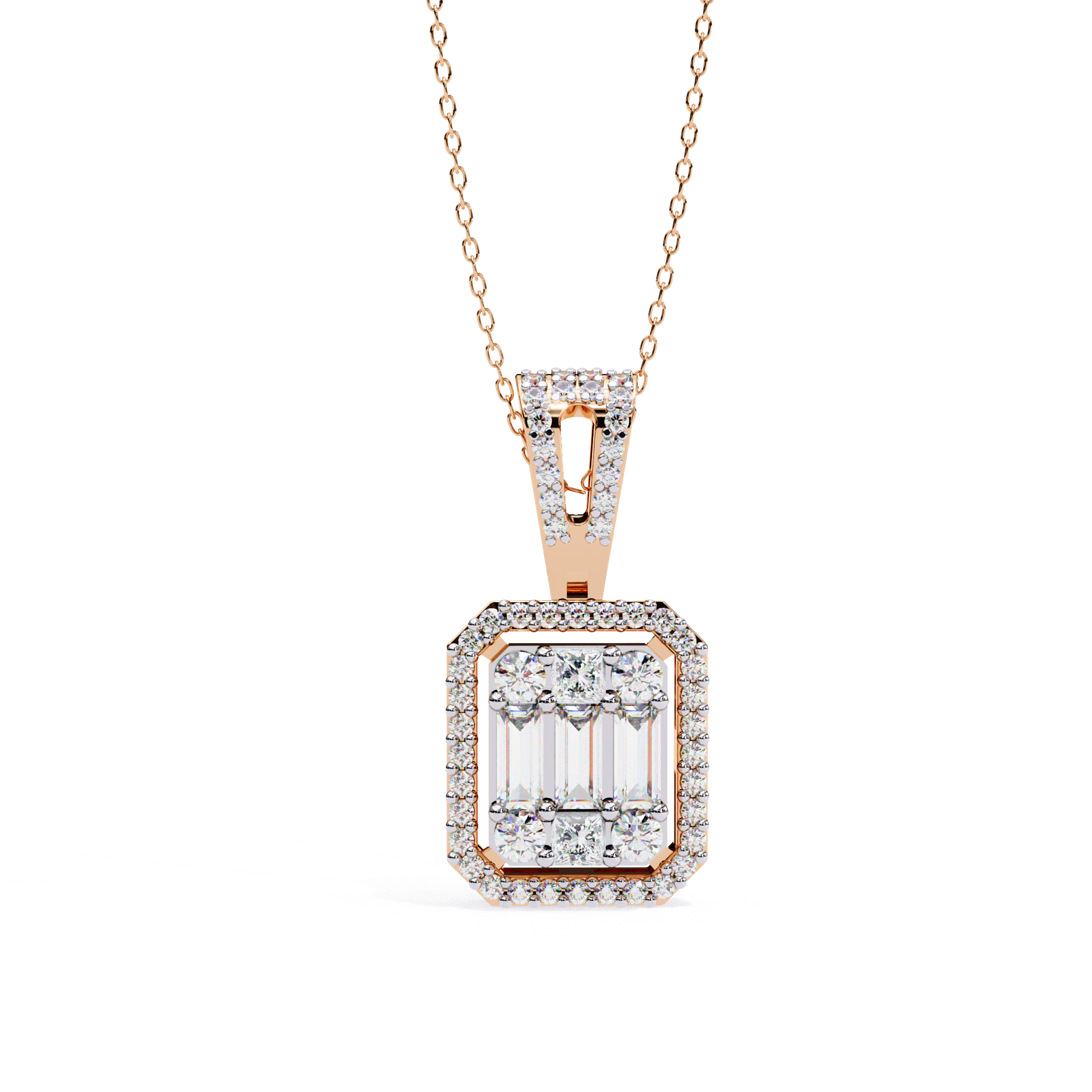 Moissanite Pendant Necklace For Women