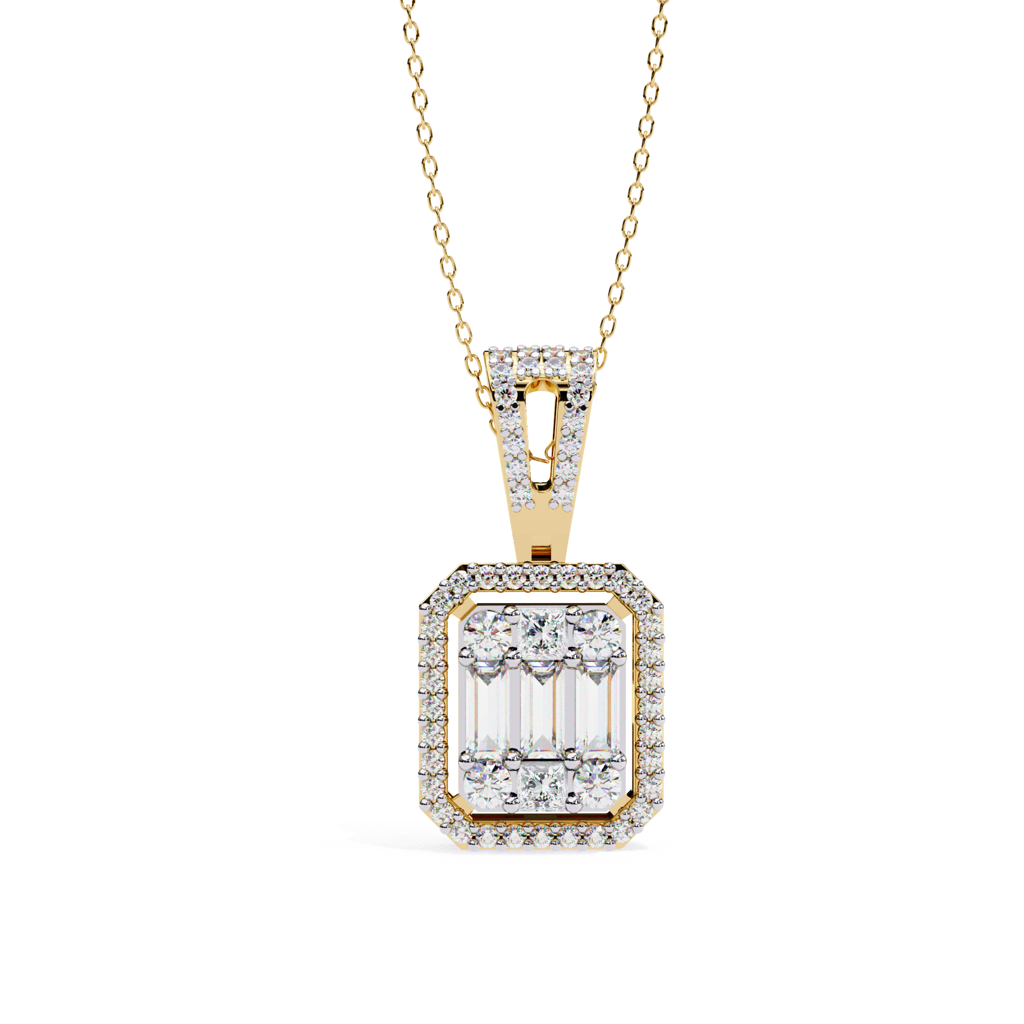 Moissanite Pendant Necklace For Women