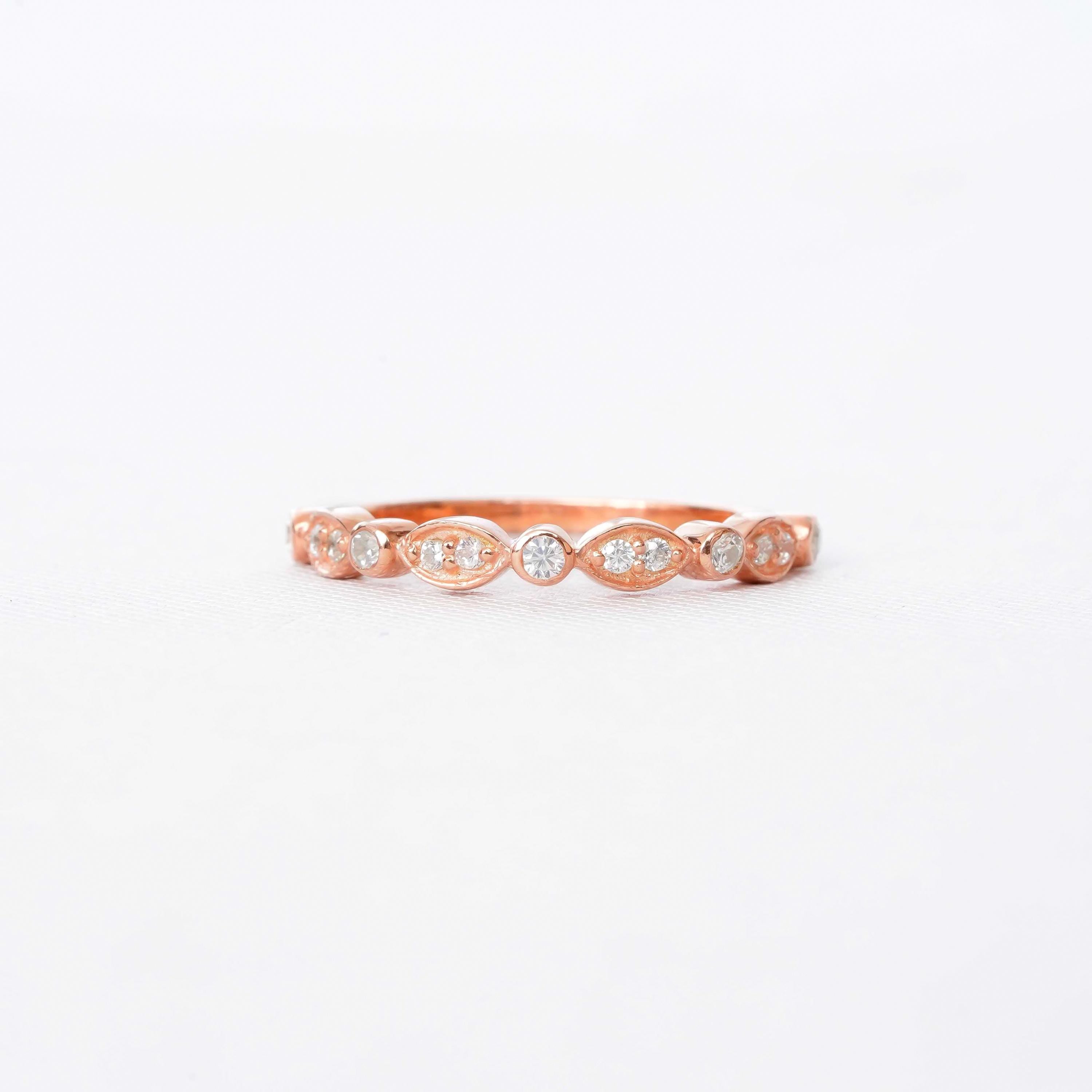 Morganite Ring Set For Women Matching Moissanite Milgrain Wedding Band Round Engagement Solitaire Floral Halo Art Deco Bridal Promise Ring