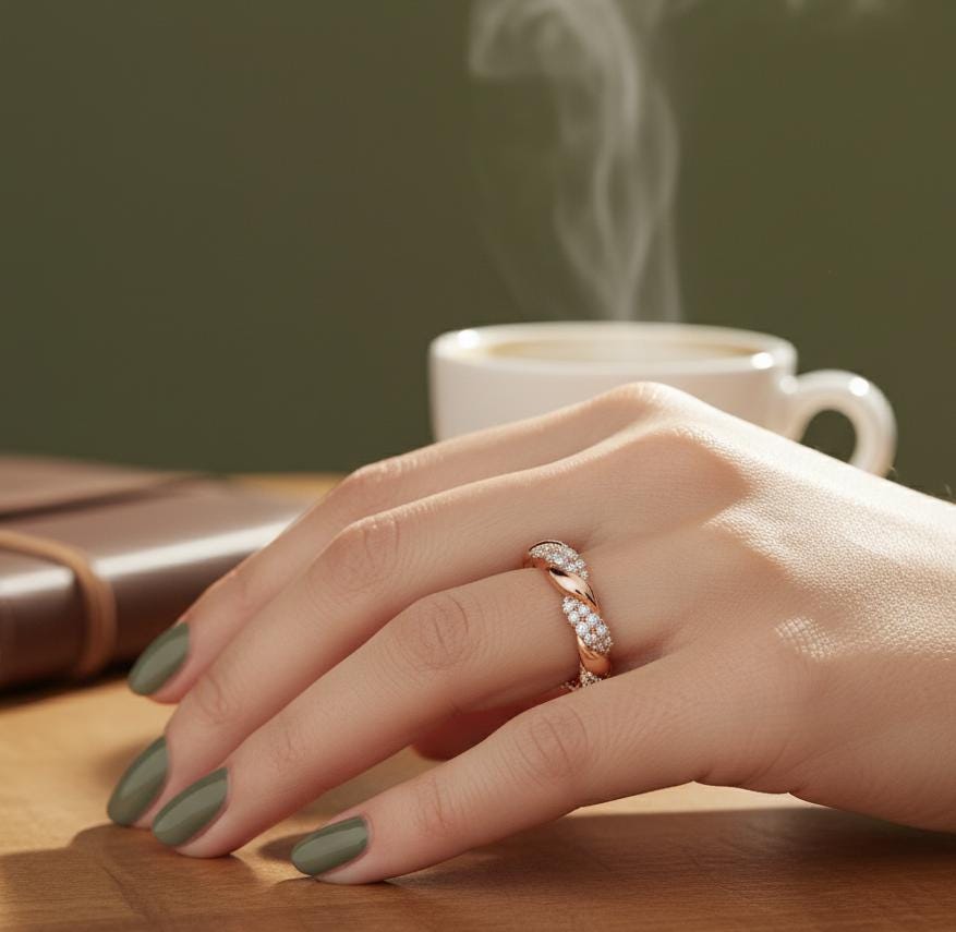 Twisted Band Engagement Ring Moissanite Wedding Band Proposal Band Full Eternity 925 Sterling Silver Stackable Anniversary Band Ring For Her