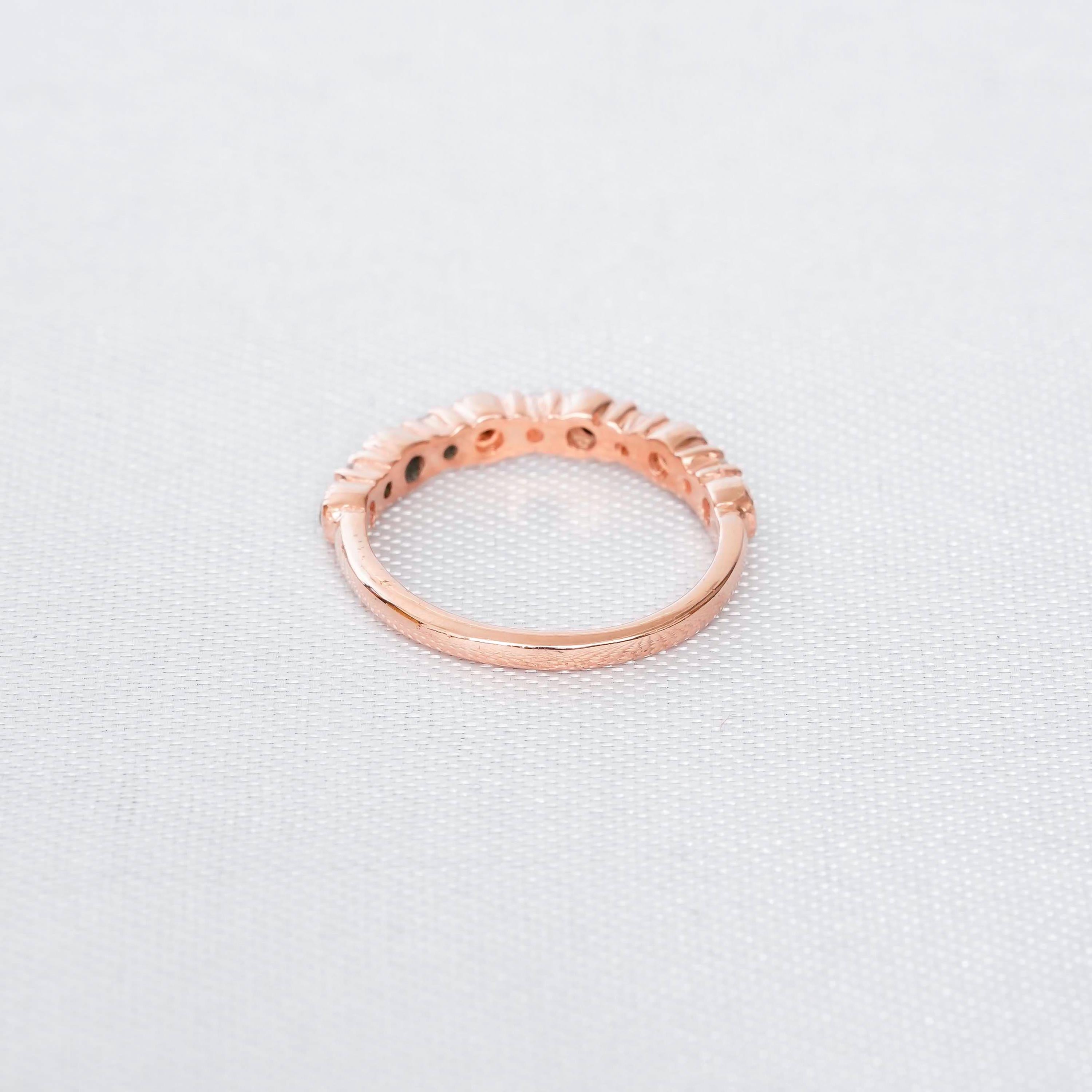 Black Onyx Band For Women 925 Sterling Silver With Moissanites Wedding Stackable Milgrain Half Eternity Matching Anniversary Dainty Band