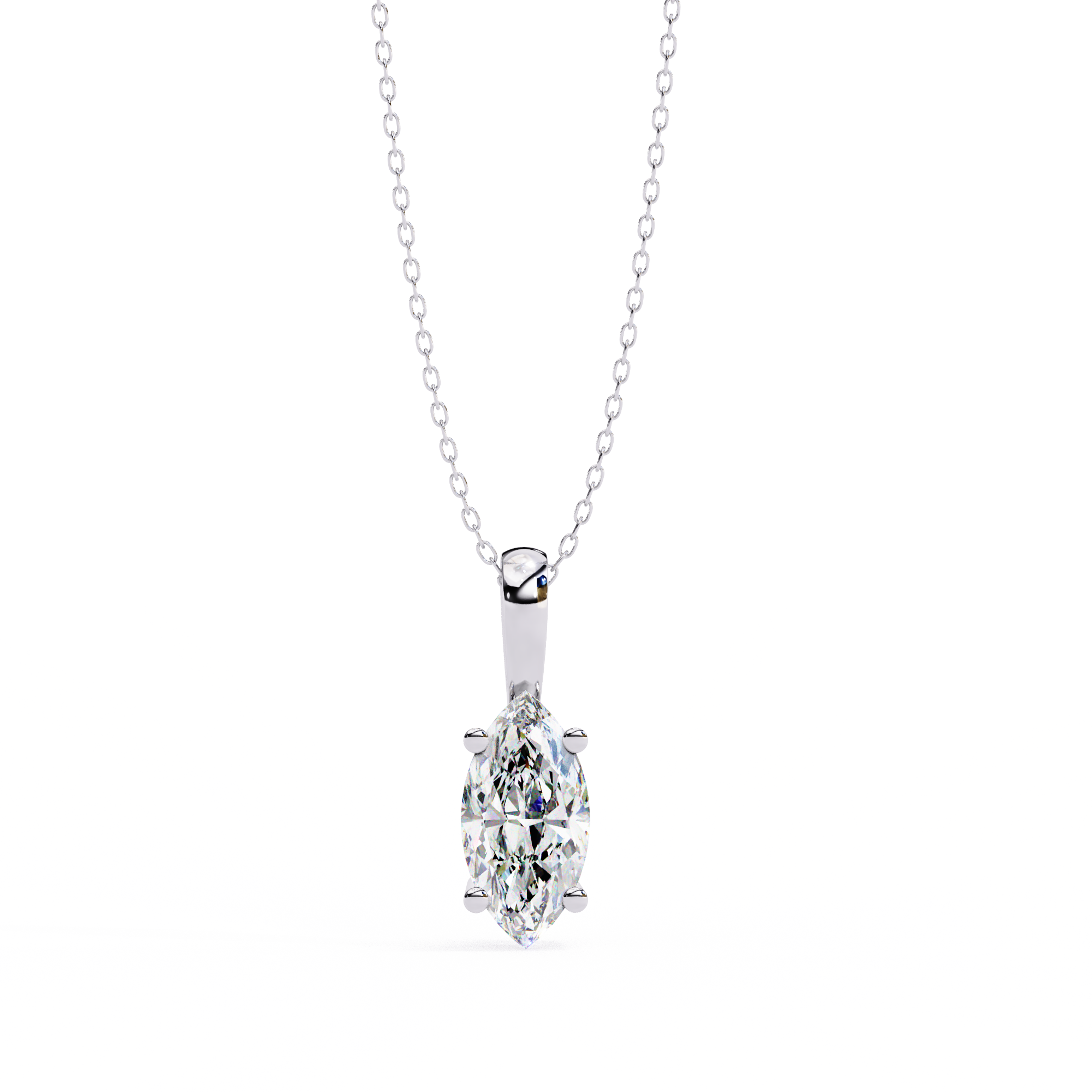 Moissanite Pendant Necklace For Women
