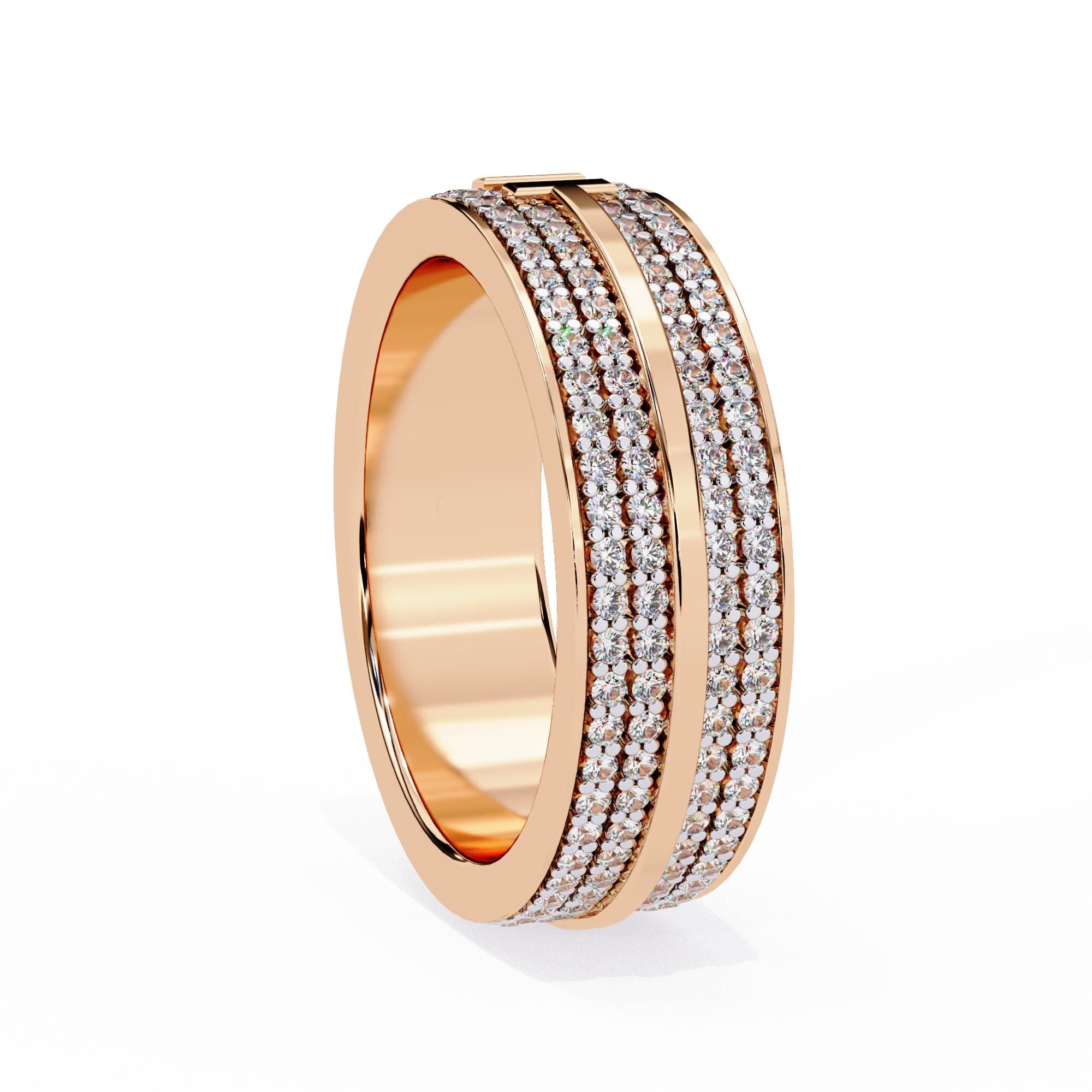 Moissanite Full Eternity Band Micro Pave Set 925 Silver Stacking Multi Row Proposal Anniversary Gift Bridal Matching Wedding Band For Women