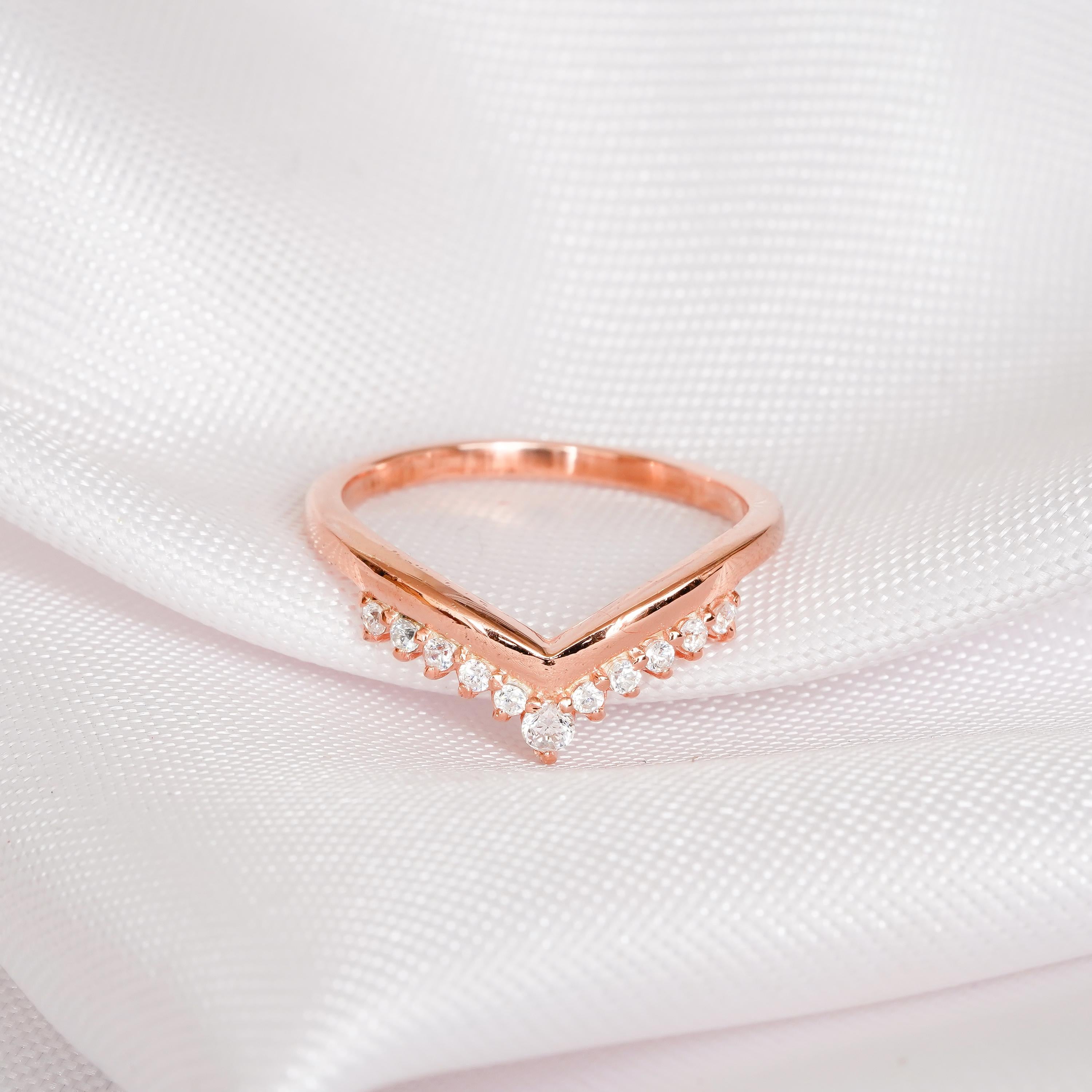 Moissanite Engagement Ring Set For Women 925 Sterling Silver Three Stone Bridal 1.5ct Ring Art Deco Matching Moissanite Chevron Wedding Band