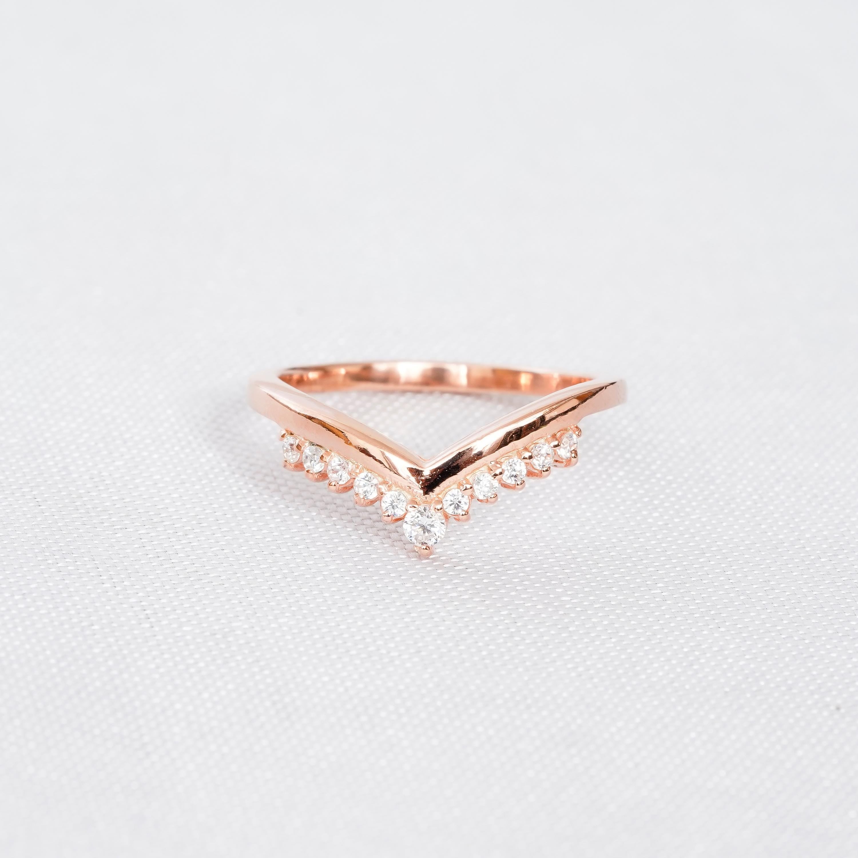 Ruby Engagement Ring Set Matching Moissanite Chevron Wedding Band For Women Round Art Deco Solitaire Eternity 6 Prong Bridal Promise Ring