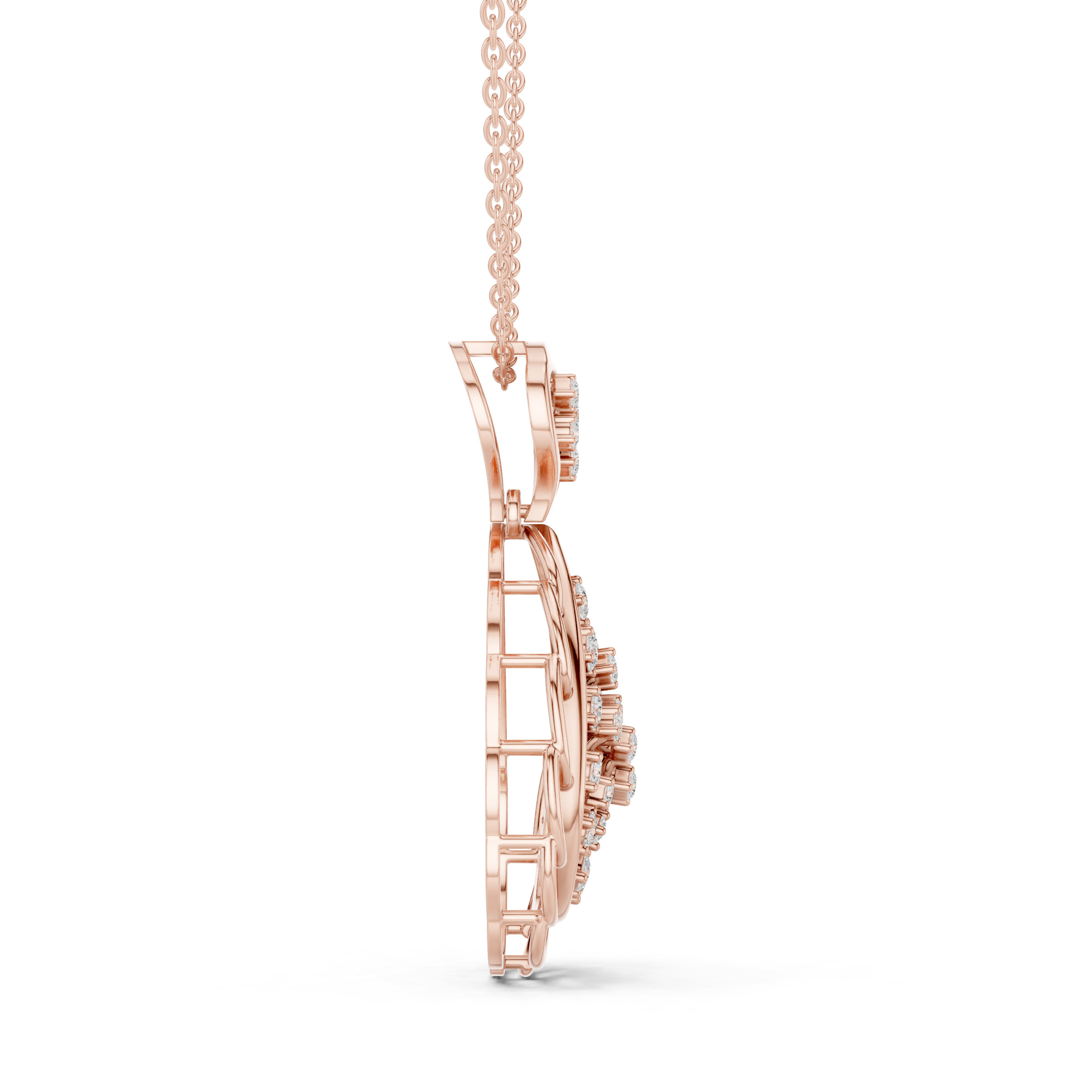 Moissanite Teardrop Necklace | Gold Plated Sterling Silver Pear Pendant
