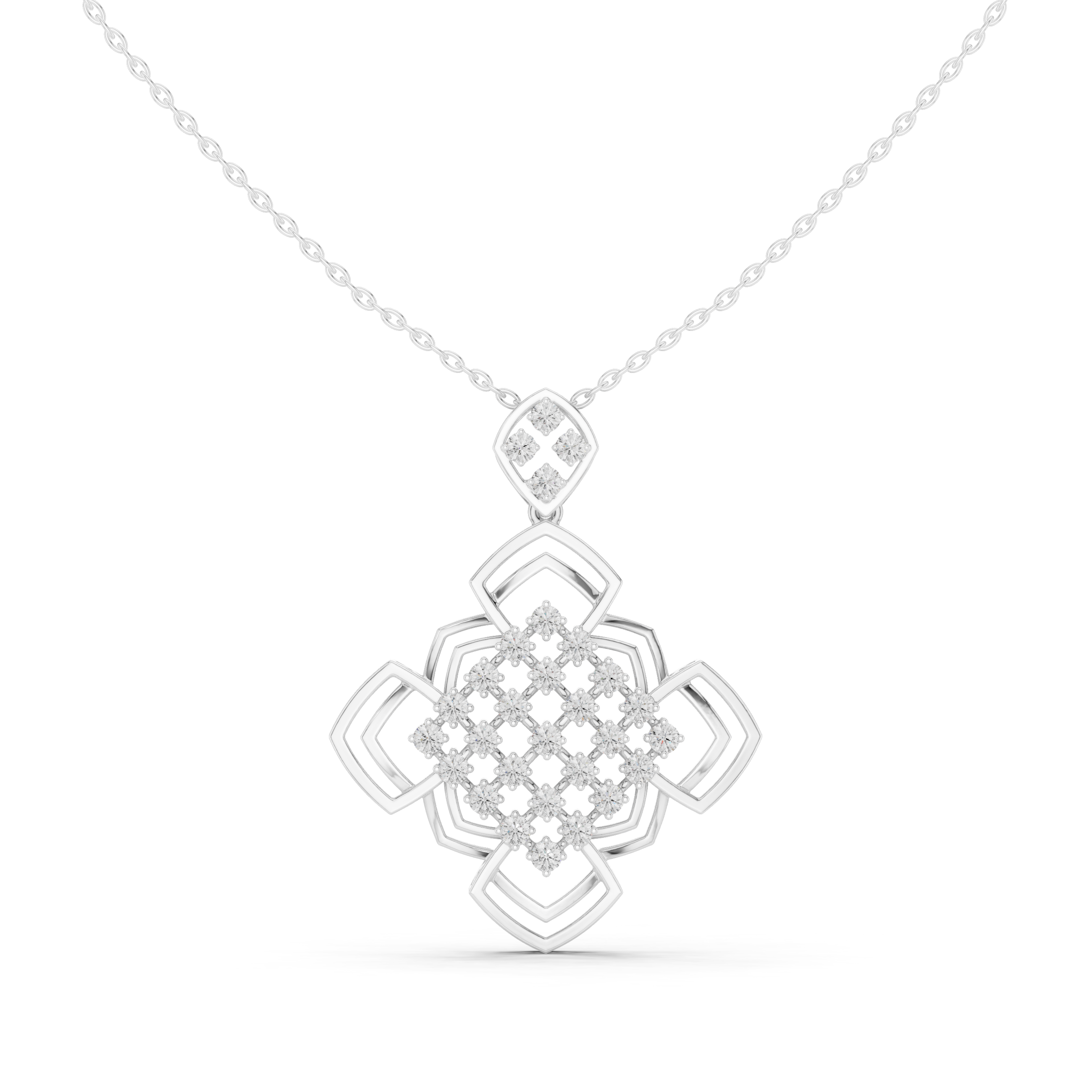 Moissanite Mandal Necklace | Gold Plated Sterling Silver Sunburst Necklace For Women | Anniversary Jewelry Pendant