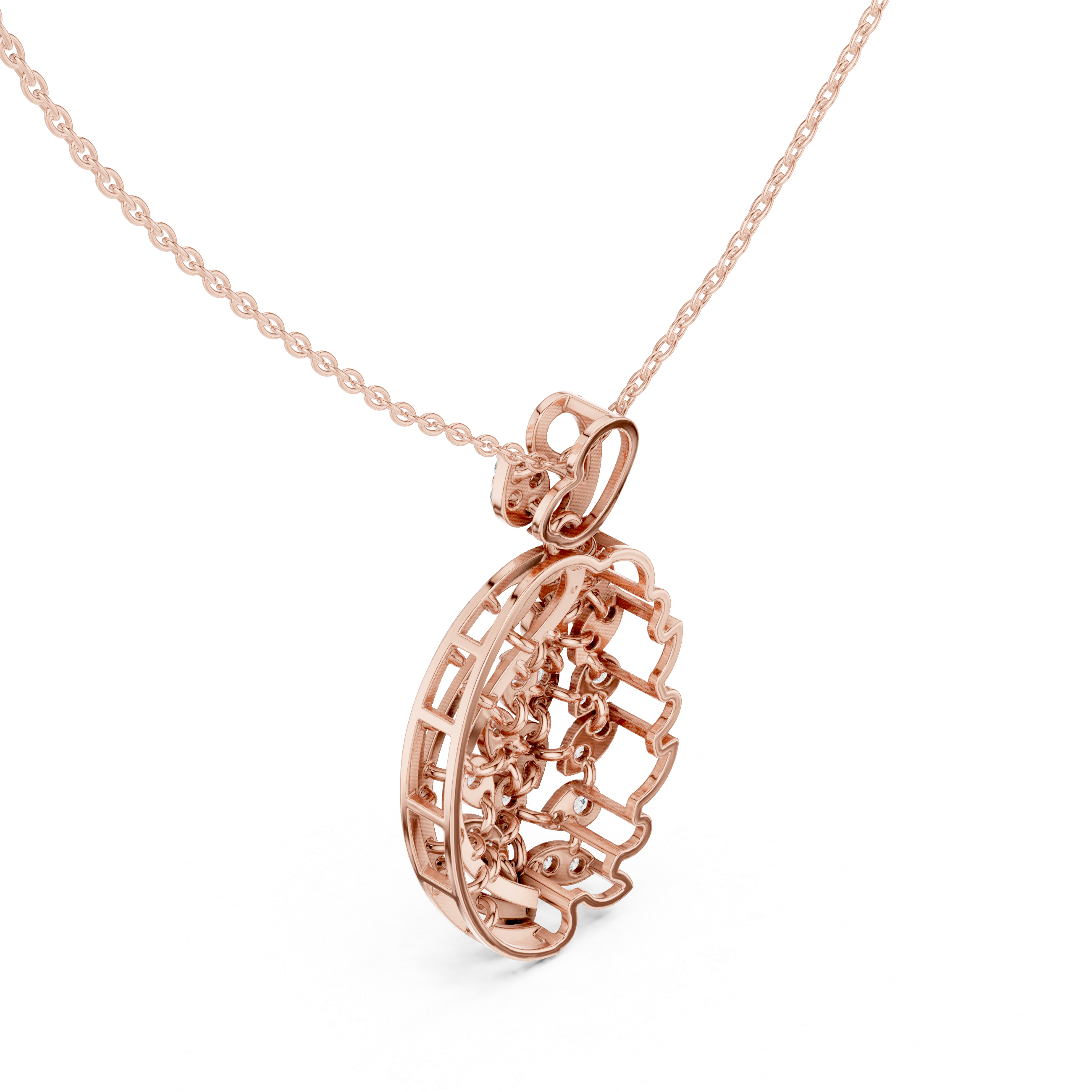 Sterling Silver Moissanite Necklace, Leaf Cluster Pendant, Handmade Jewelry