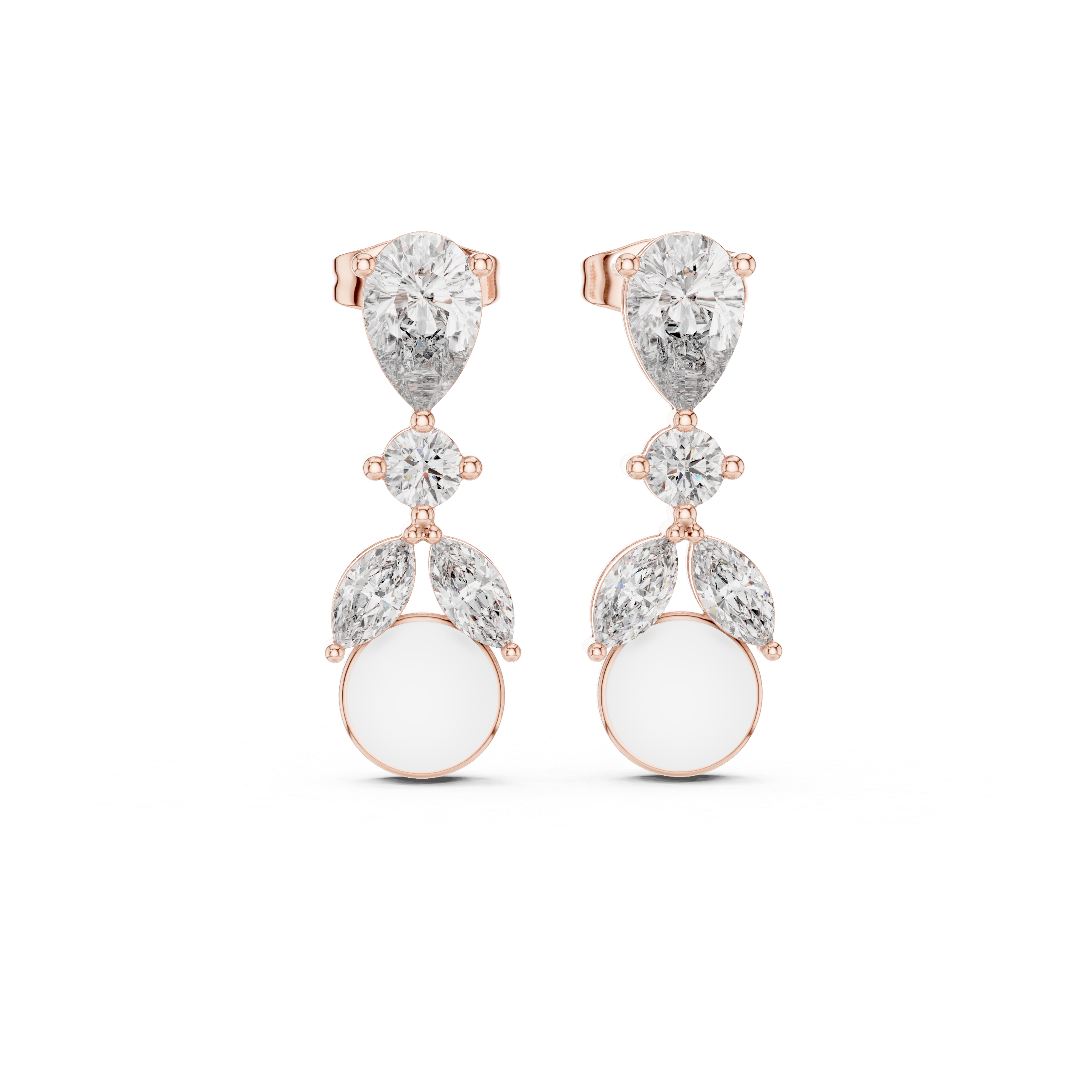 Marquise Cut Moissanite Drop Earrings, 925 Sterling Silver, Art Deco Statement