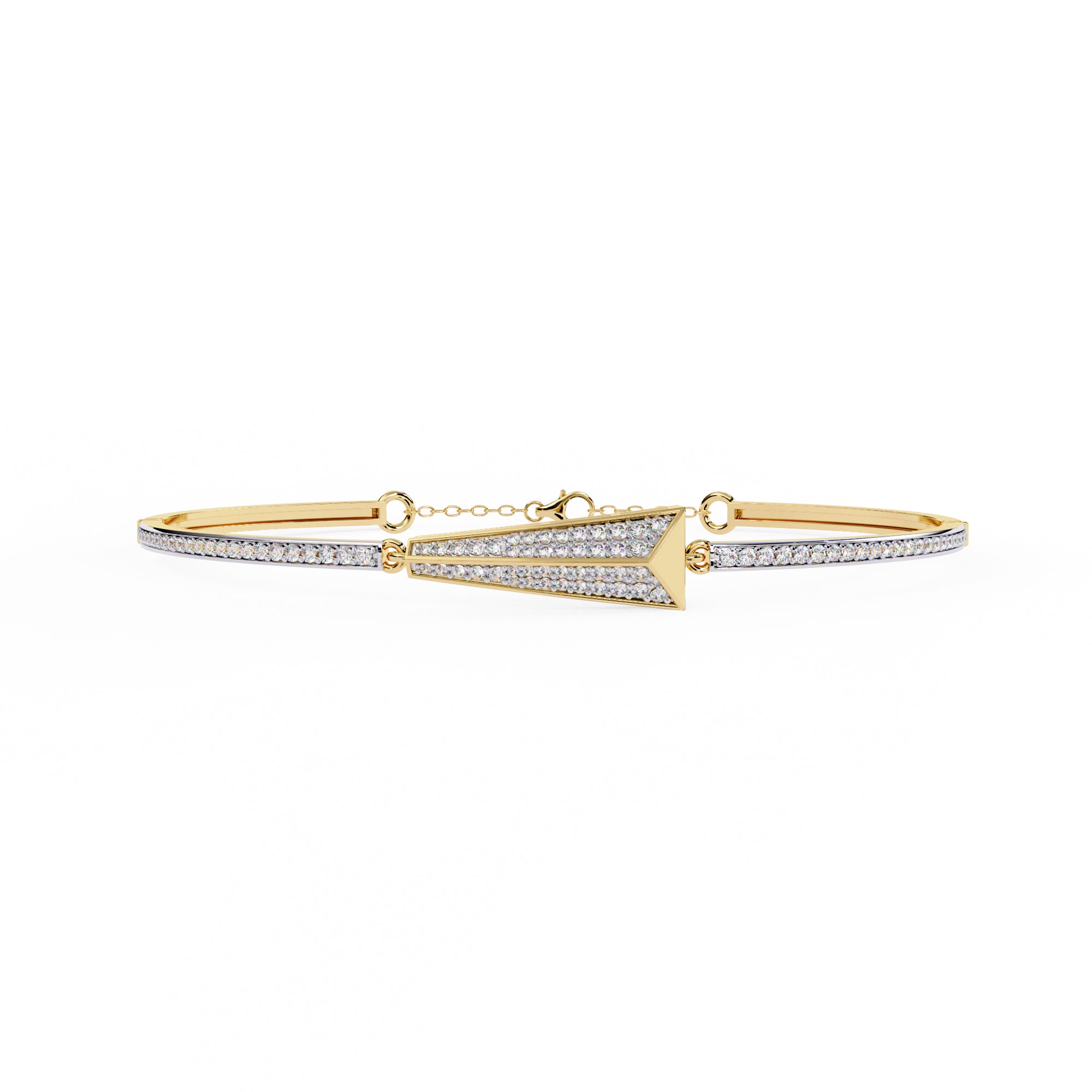 Handmade Moissanite Bangle Bracelet, 925 Sterling Silver Cuff