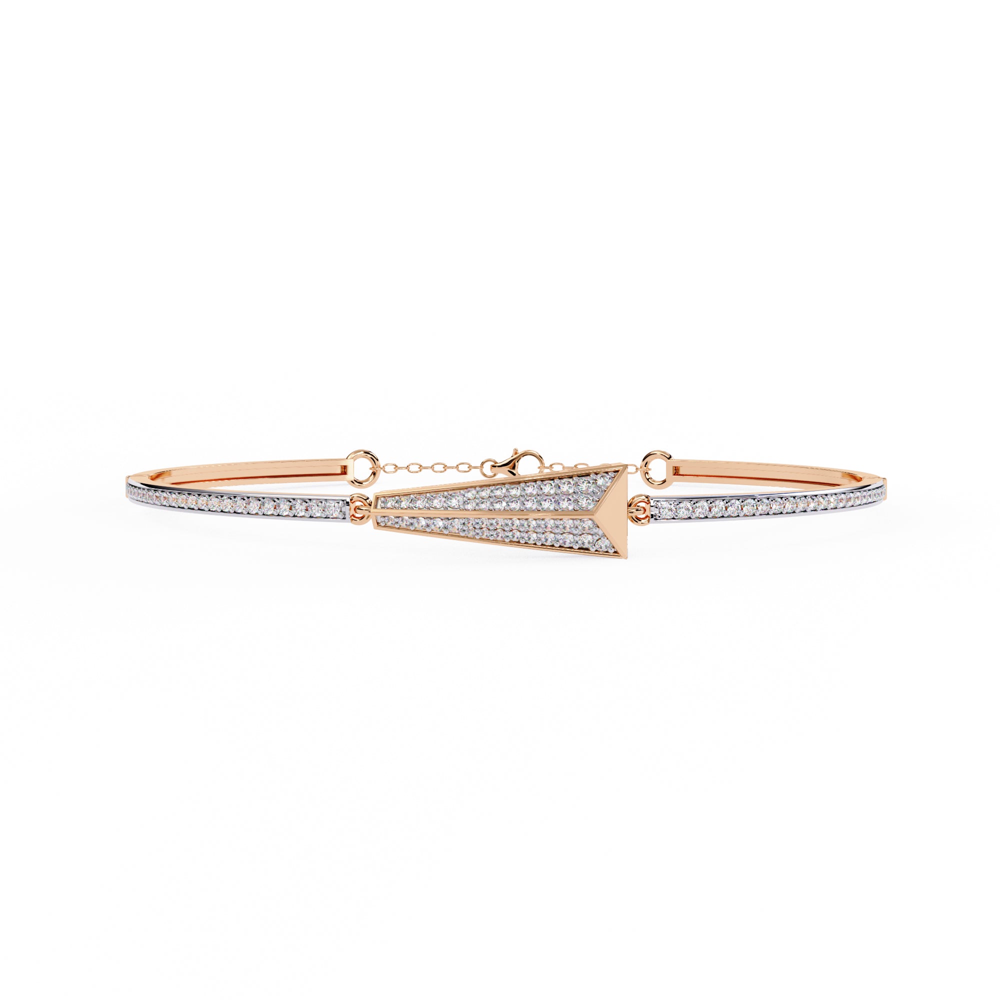 Handmade Moissanite Bangle Bracelet, 925 Sterling Silver Cuff