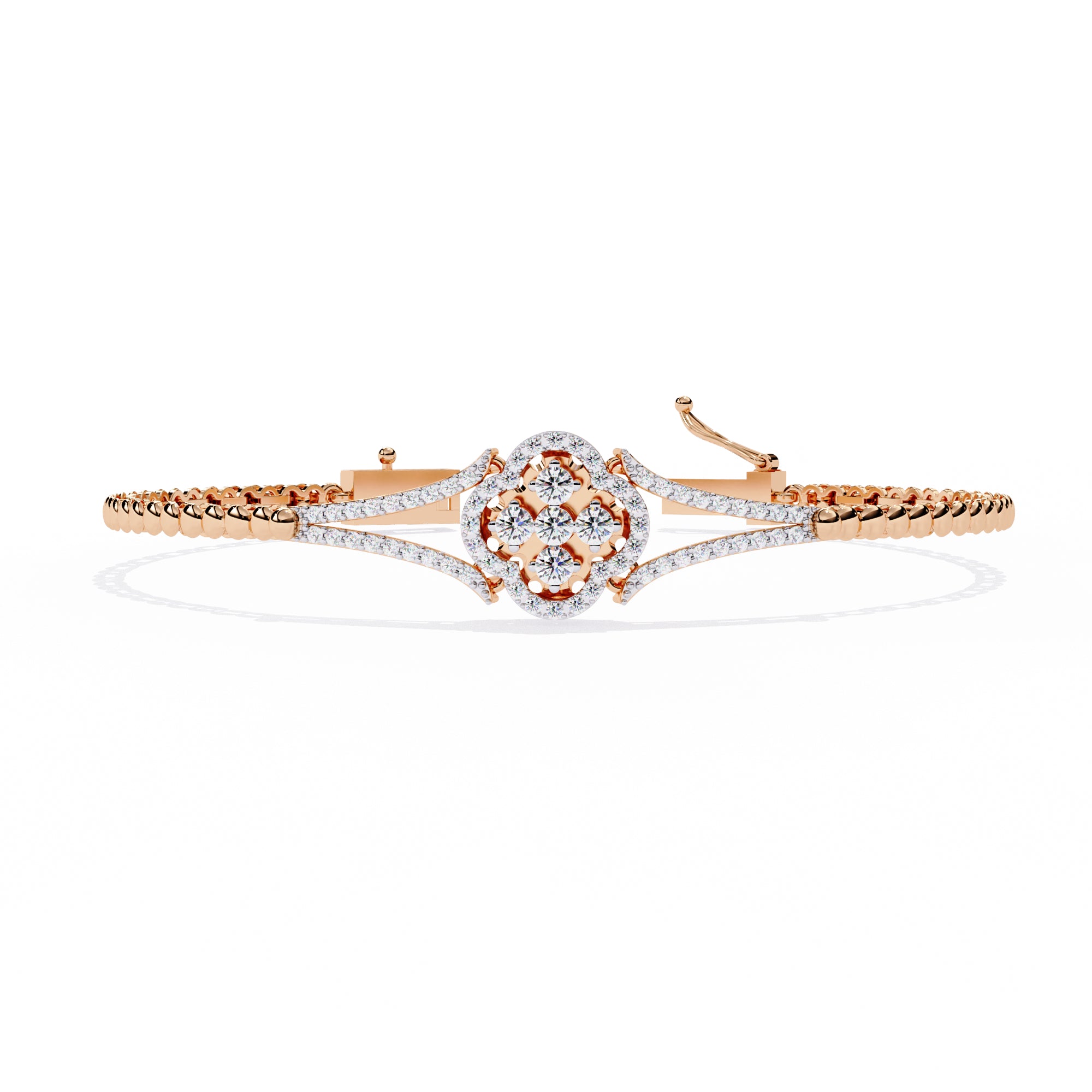Handmade Moissanite Sterling Silver Bangle Bracelet, Anniversary Gift