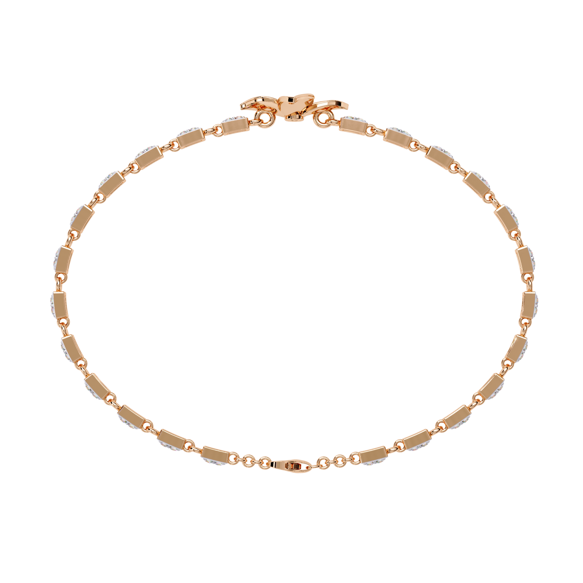 Handmade Moissanite Flower Bracelet, 925 Sterling Silver, Bridal Jewelry