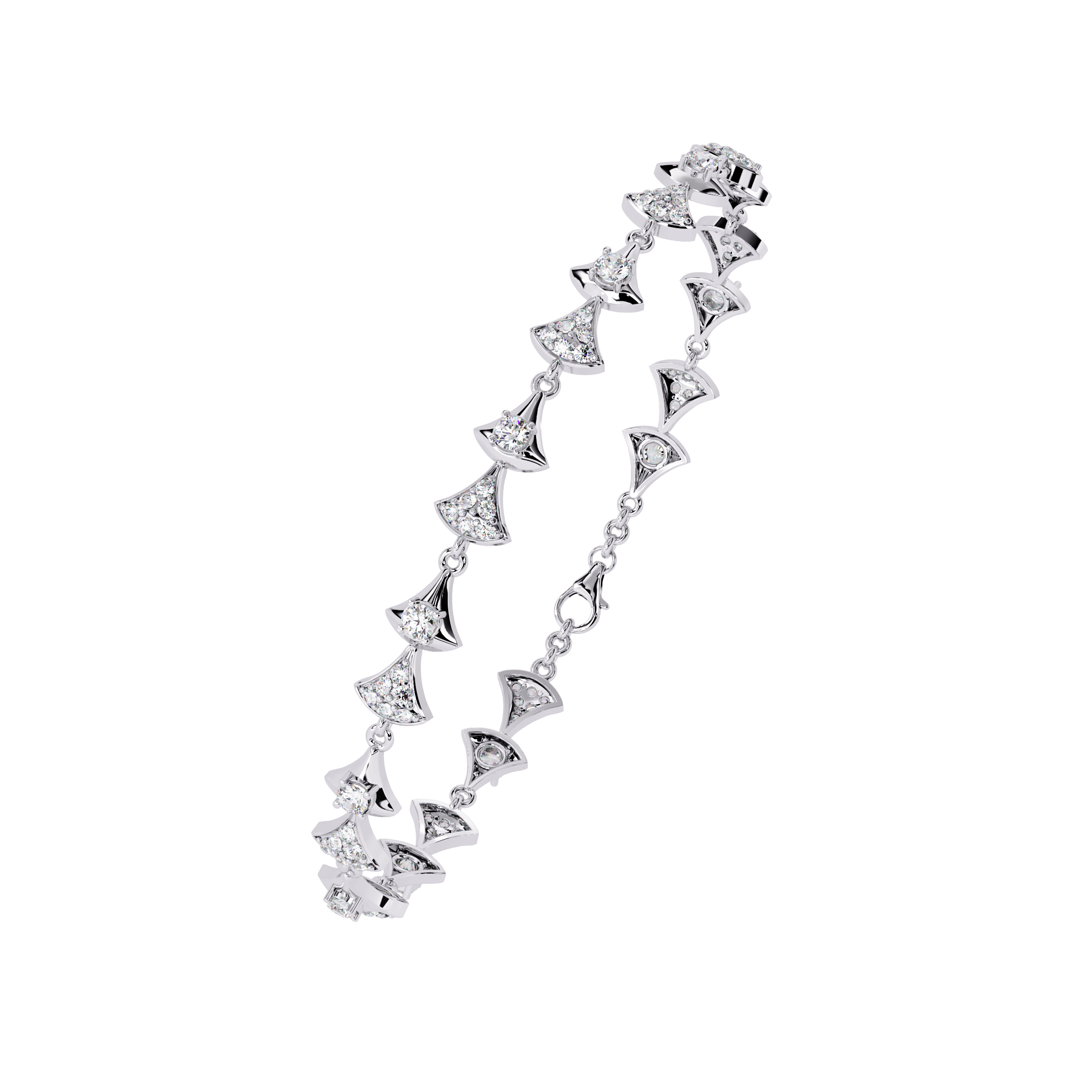 Handmade Moissanite Bracelet, 925 Sterling Silver Bow Jewelry