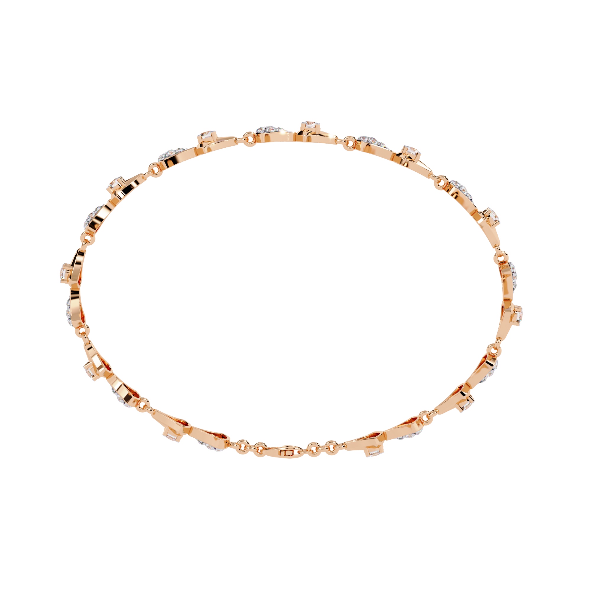 Handmade Moissanite Bracelet, 925 Sterling Silver Bow Jewelry