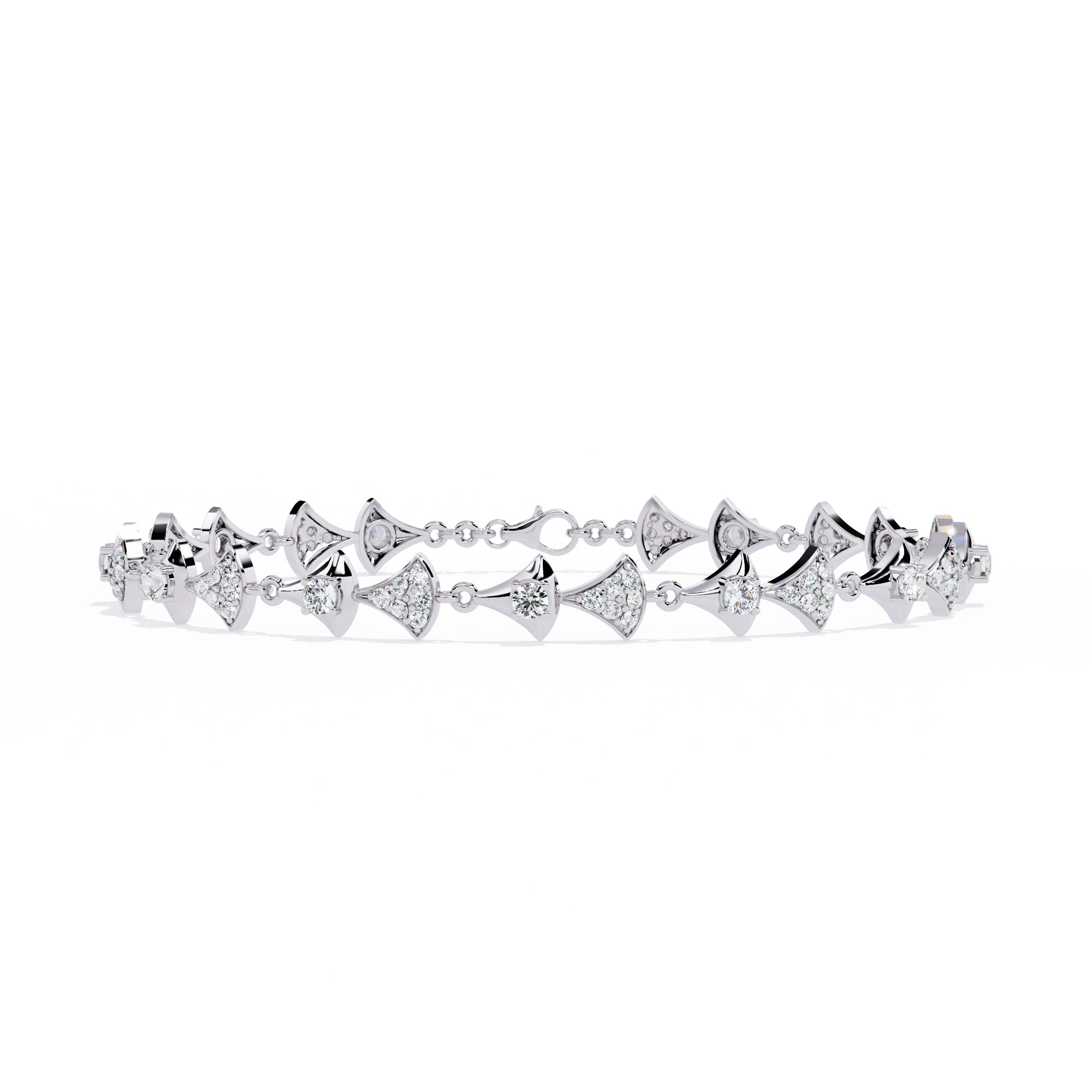 Handmade Moissanite Bracelet, 925 Sterling Silver Bow Jewelry