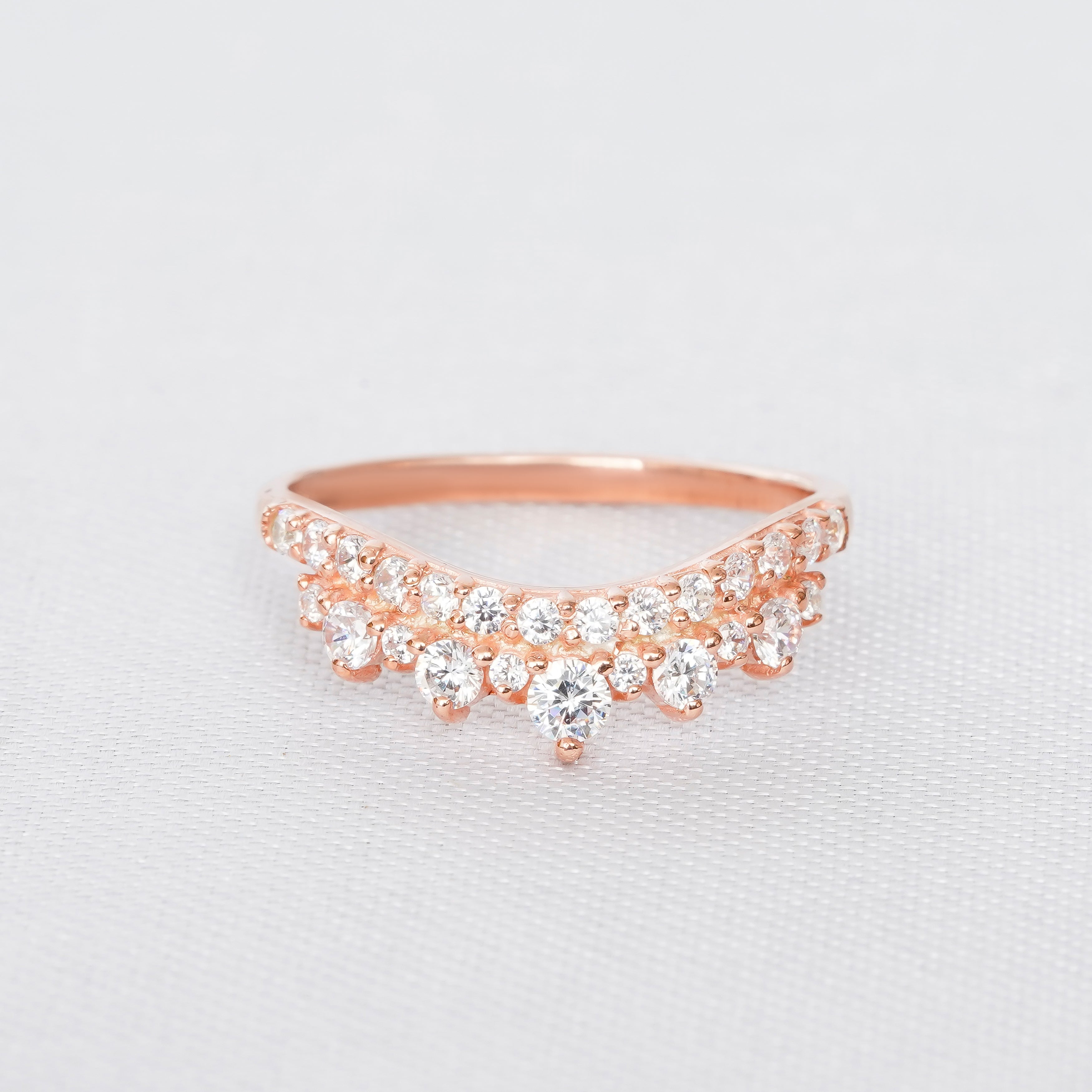 Aquamarine Engagement Ring Set, Moissanite Crown Band, Sterling Silver
