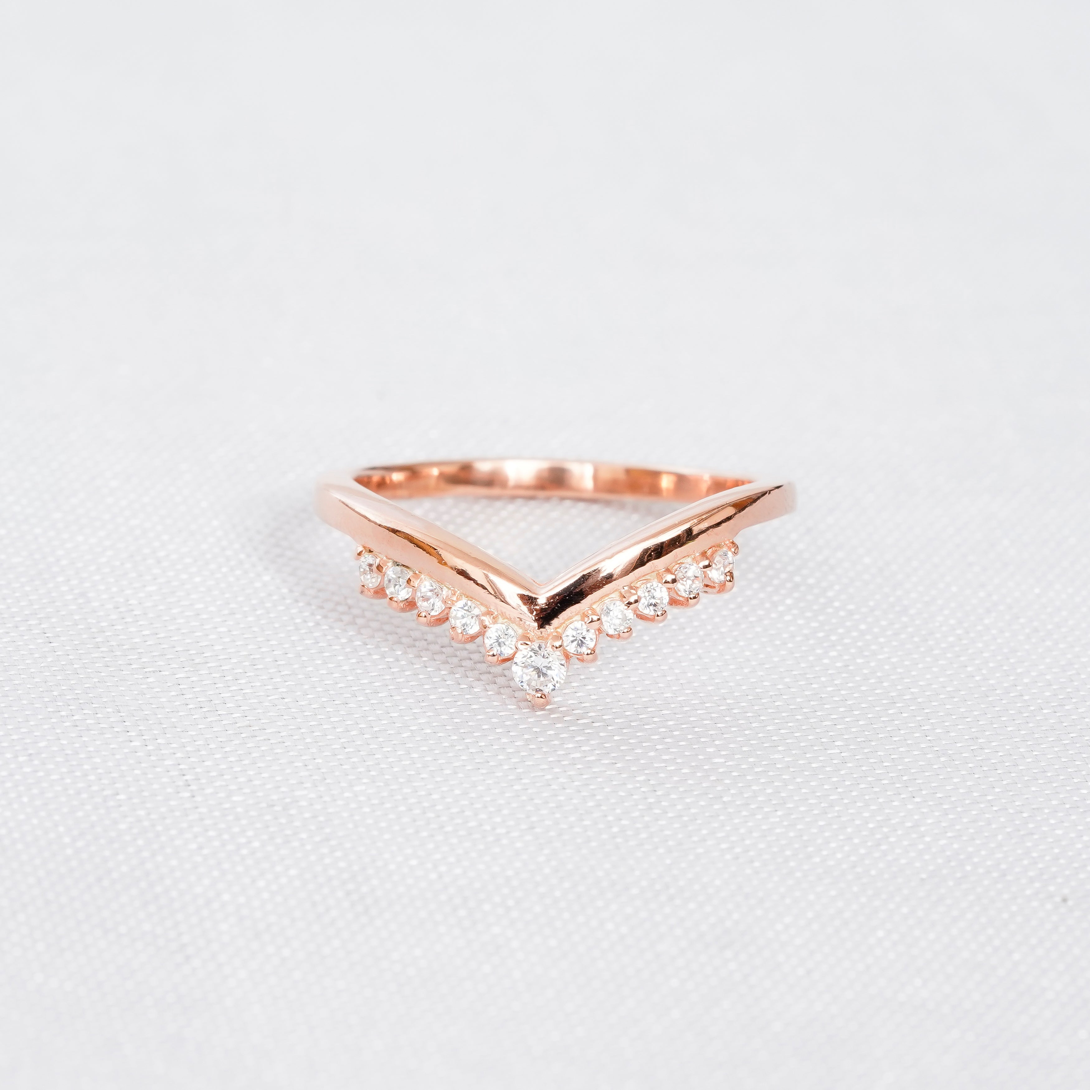 Garnet Engagement Ring Set, Sterling Silver Moissanite Chevron Band