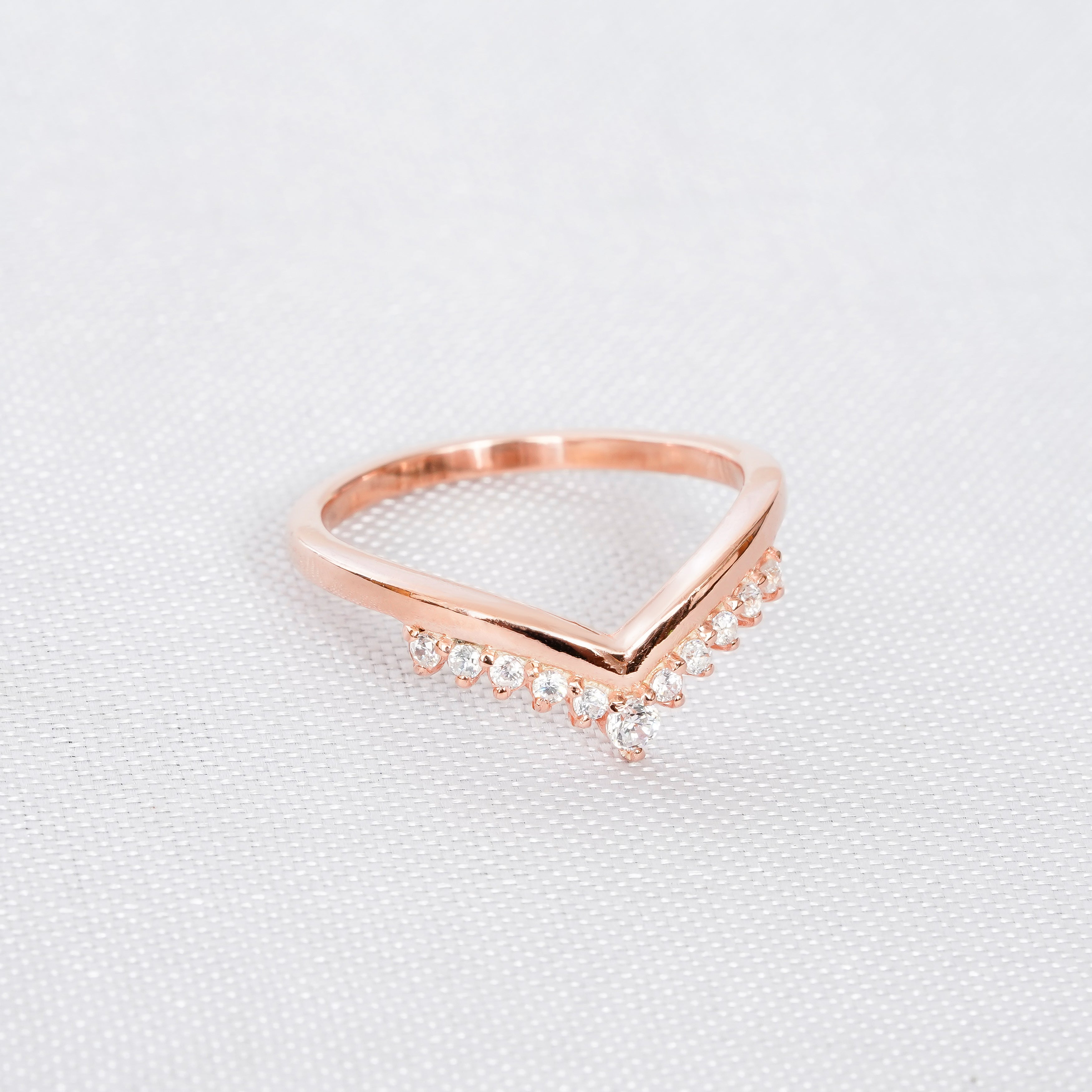 Garnet Engagement Ring Set, Sterling Silver Moissanite Chevron Band