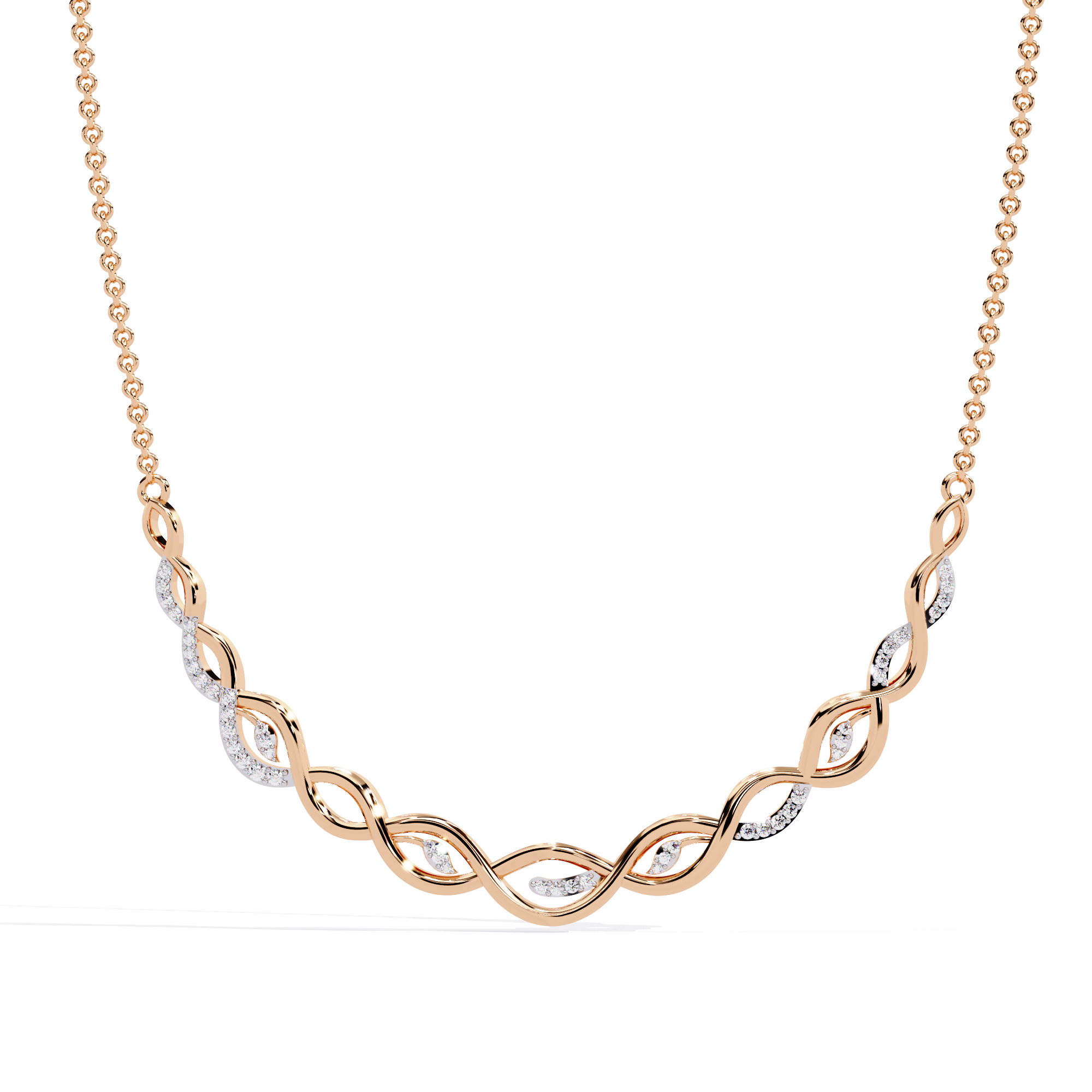 Moissanite Infinity Pendant Necklace, Sterling Silver, Dainty Handmade