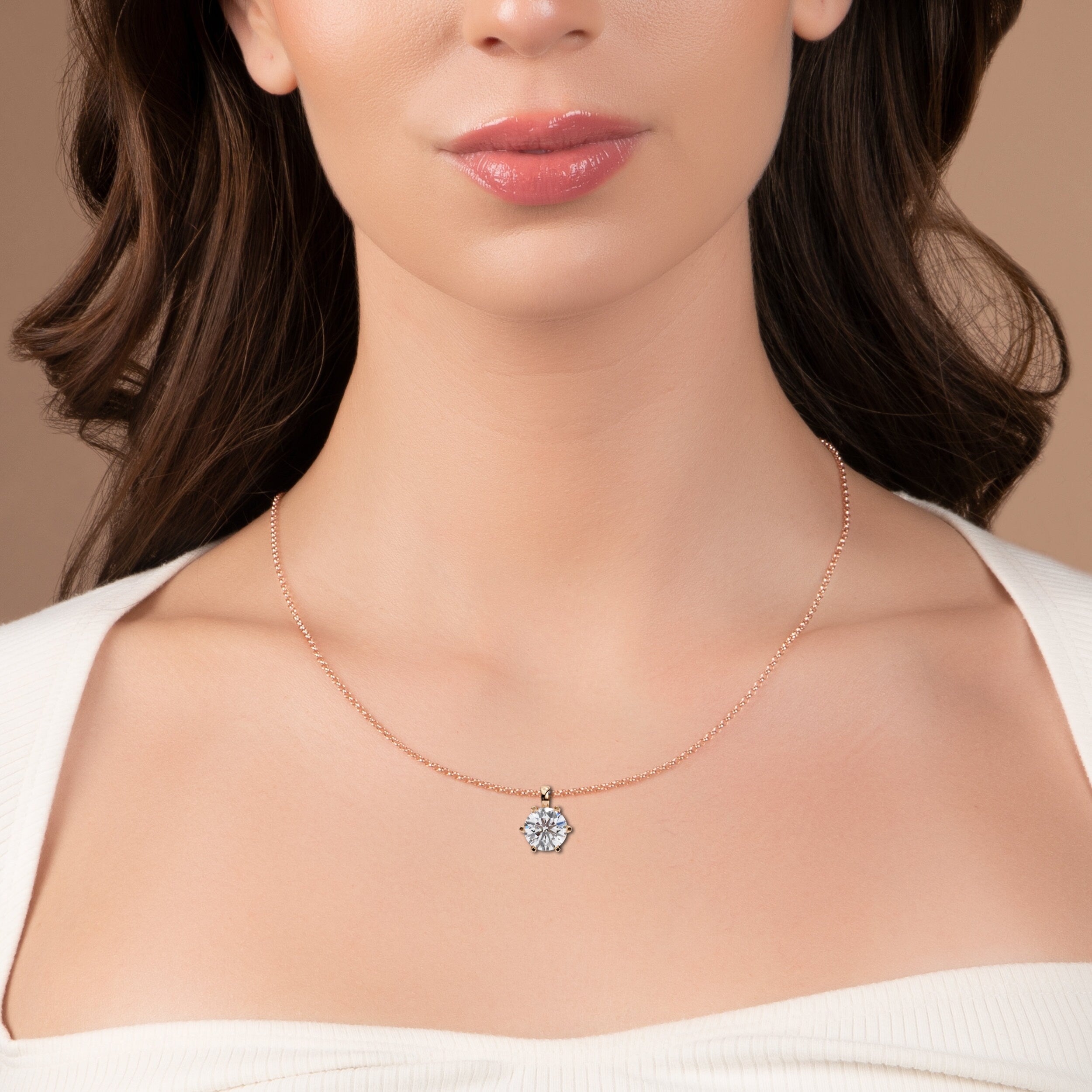 Moissanite Pendant Necklace For Women