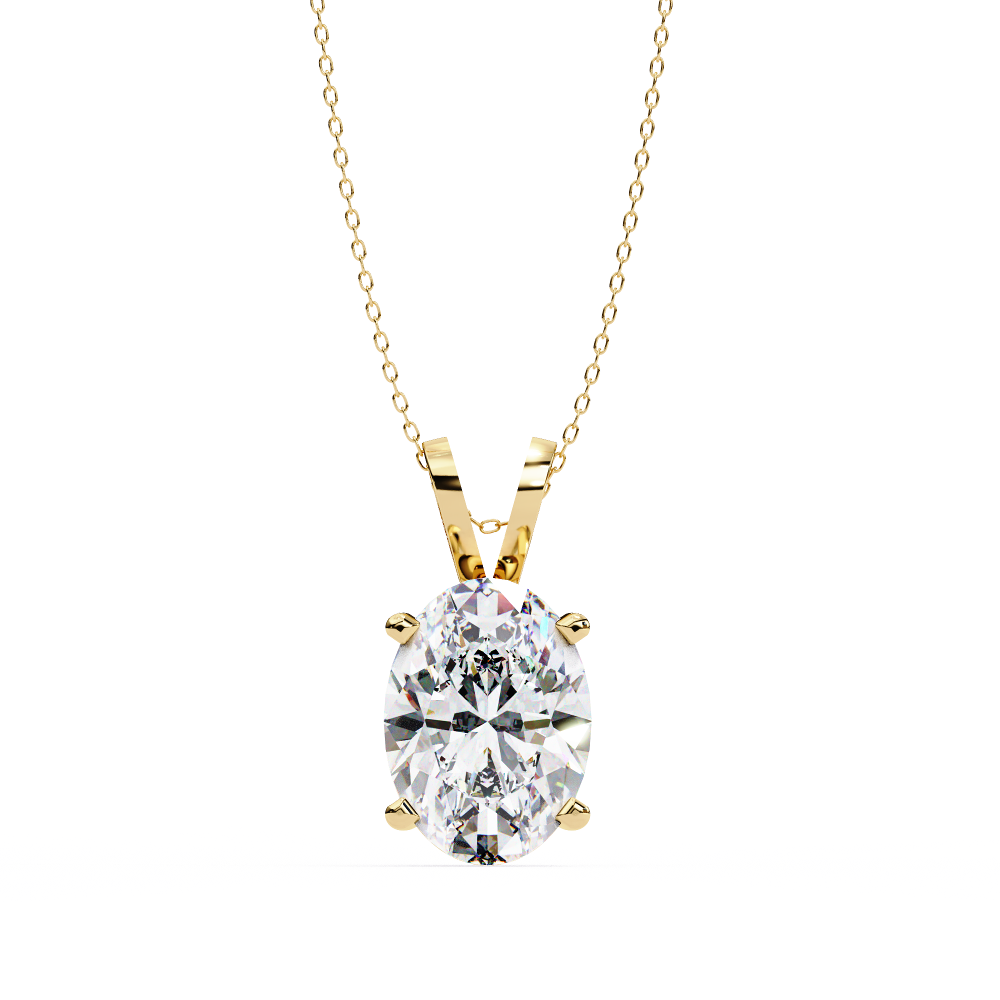 Moissanite Pendant Necklace For Women