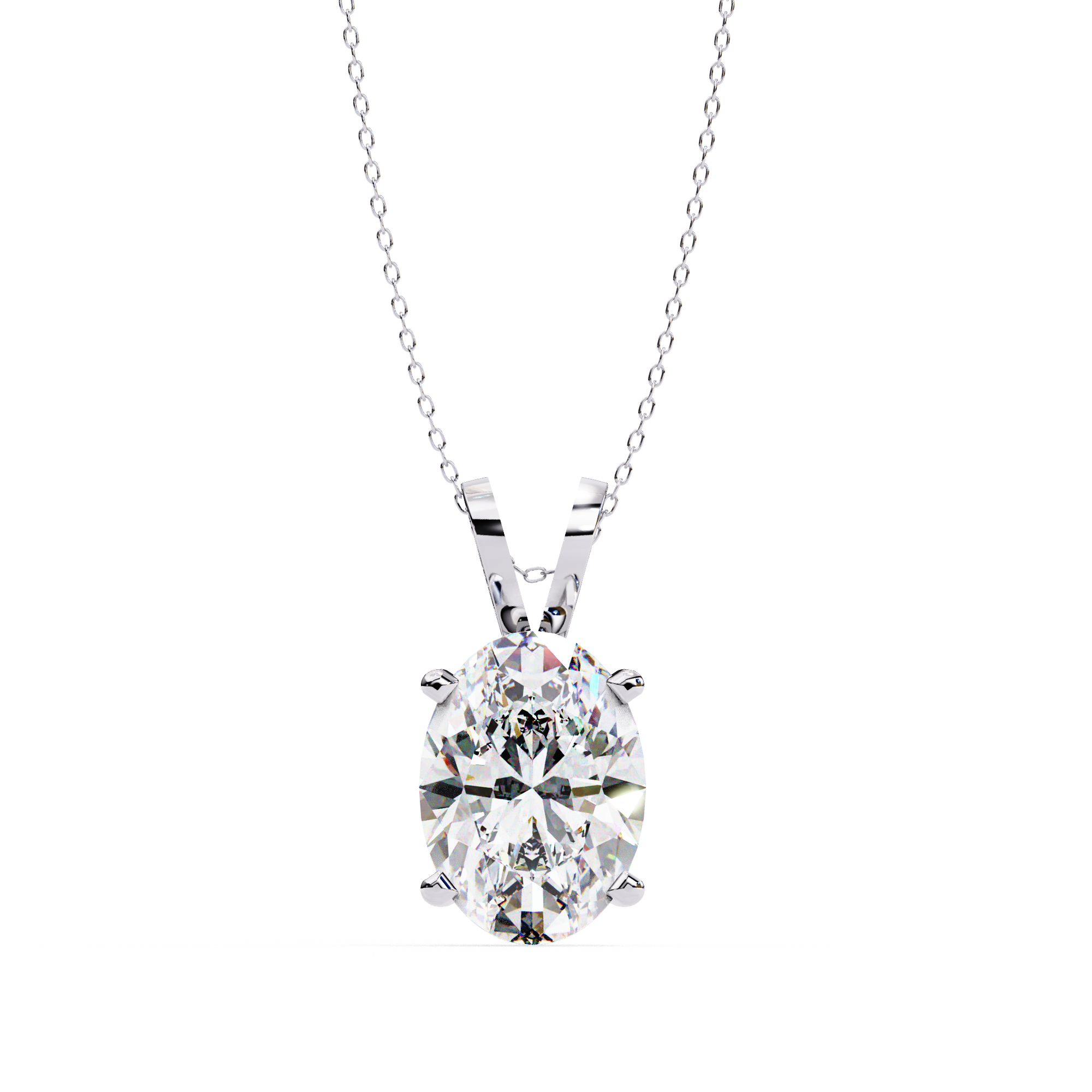 Moissanite Pendant Necklace For Women