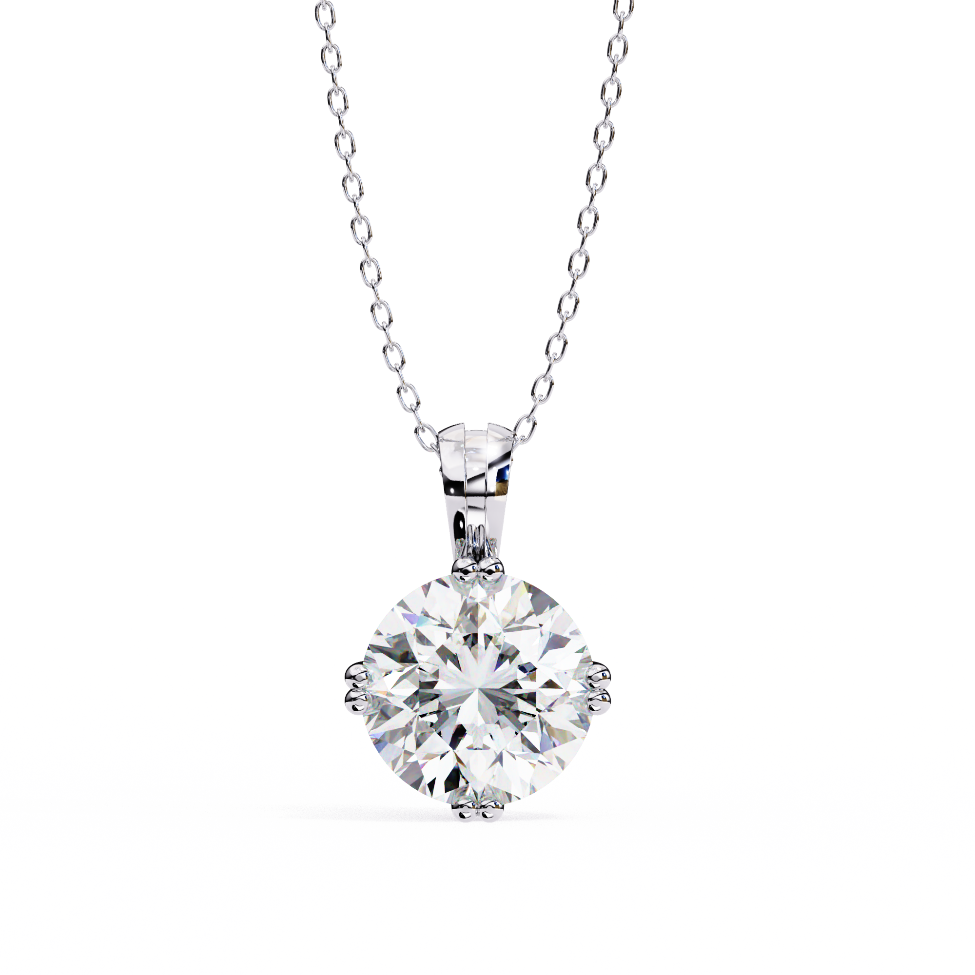 Moissanite Pendant Necklace For Women