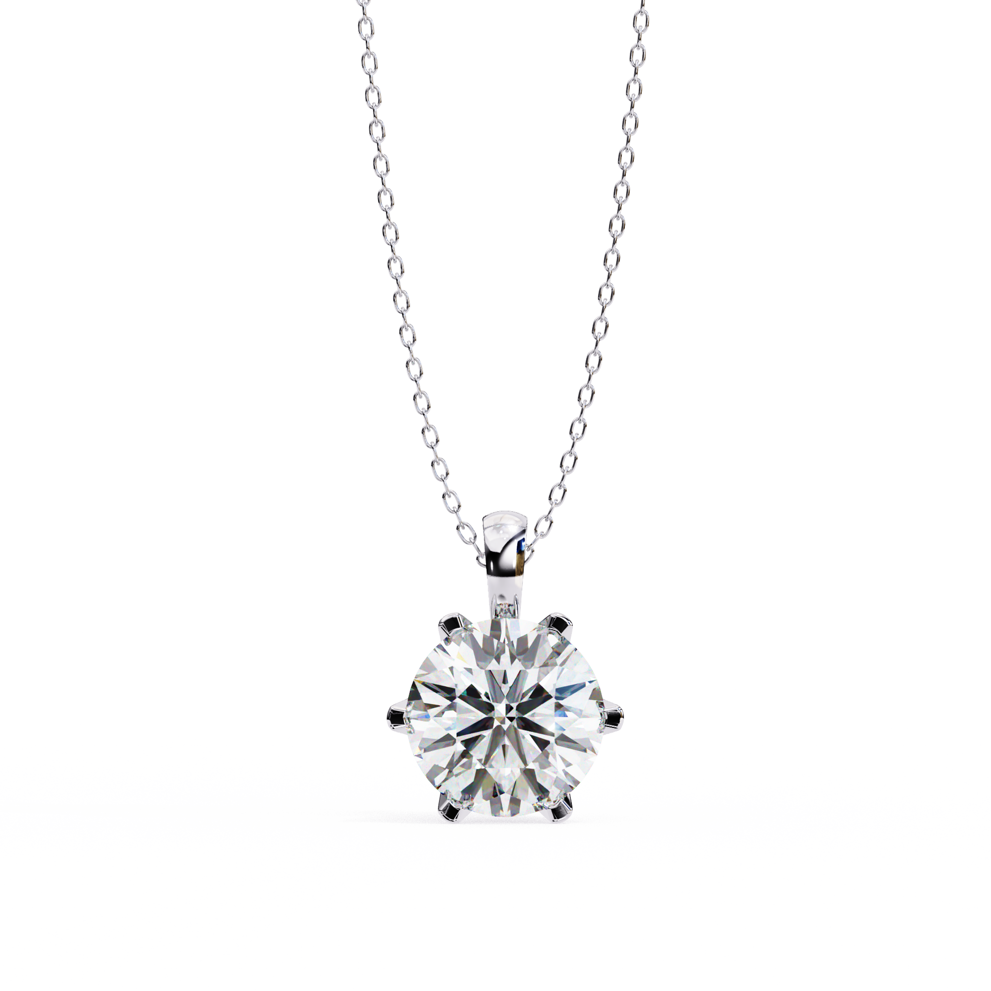 Moissanite Pendant Necklace For Women