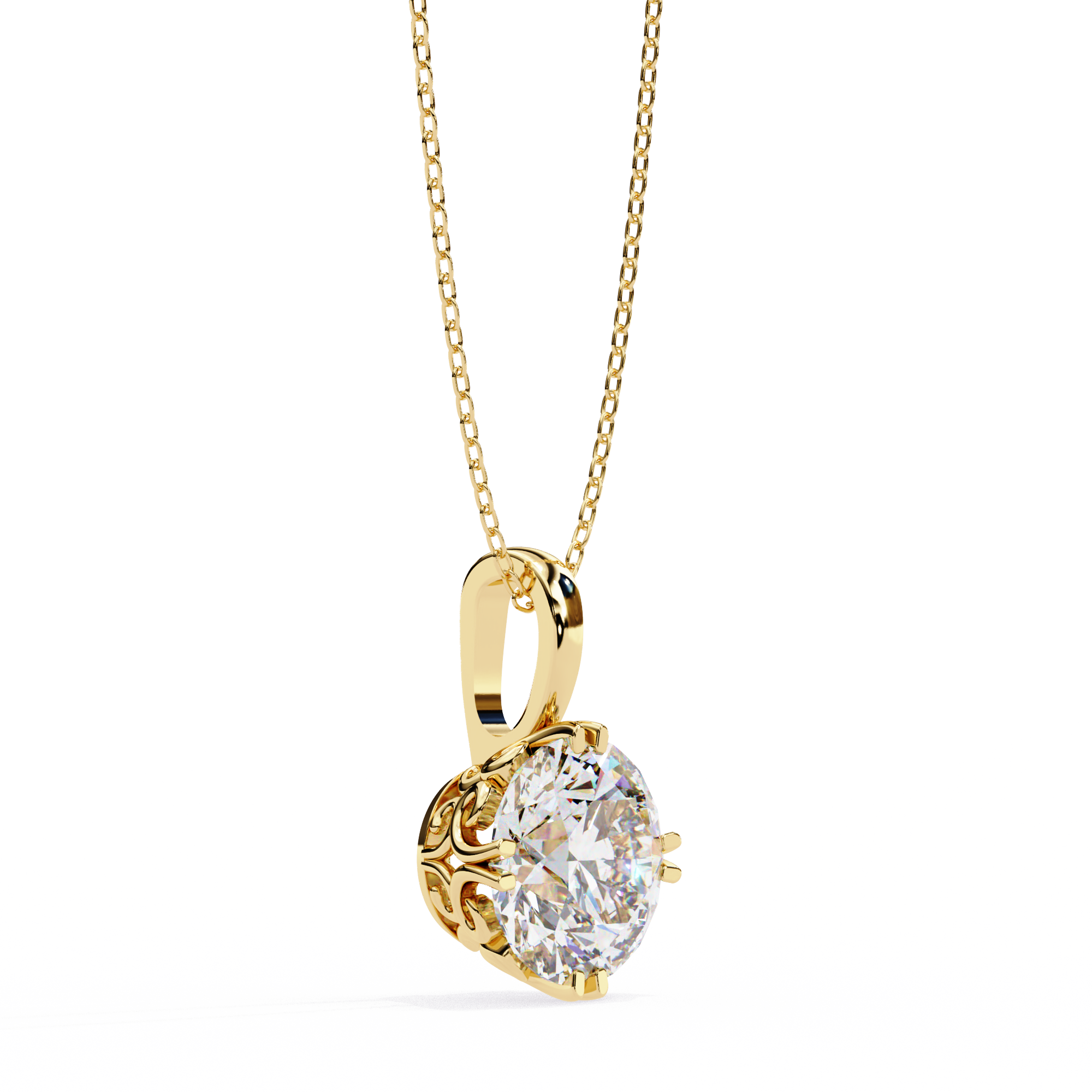 Moissanite Pendant Necklace For Women