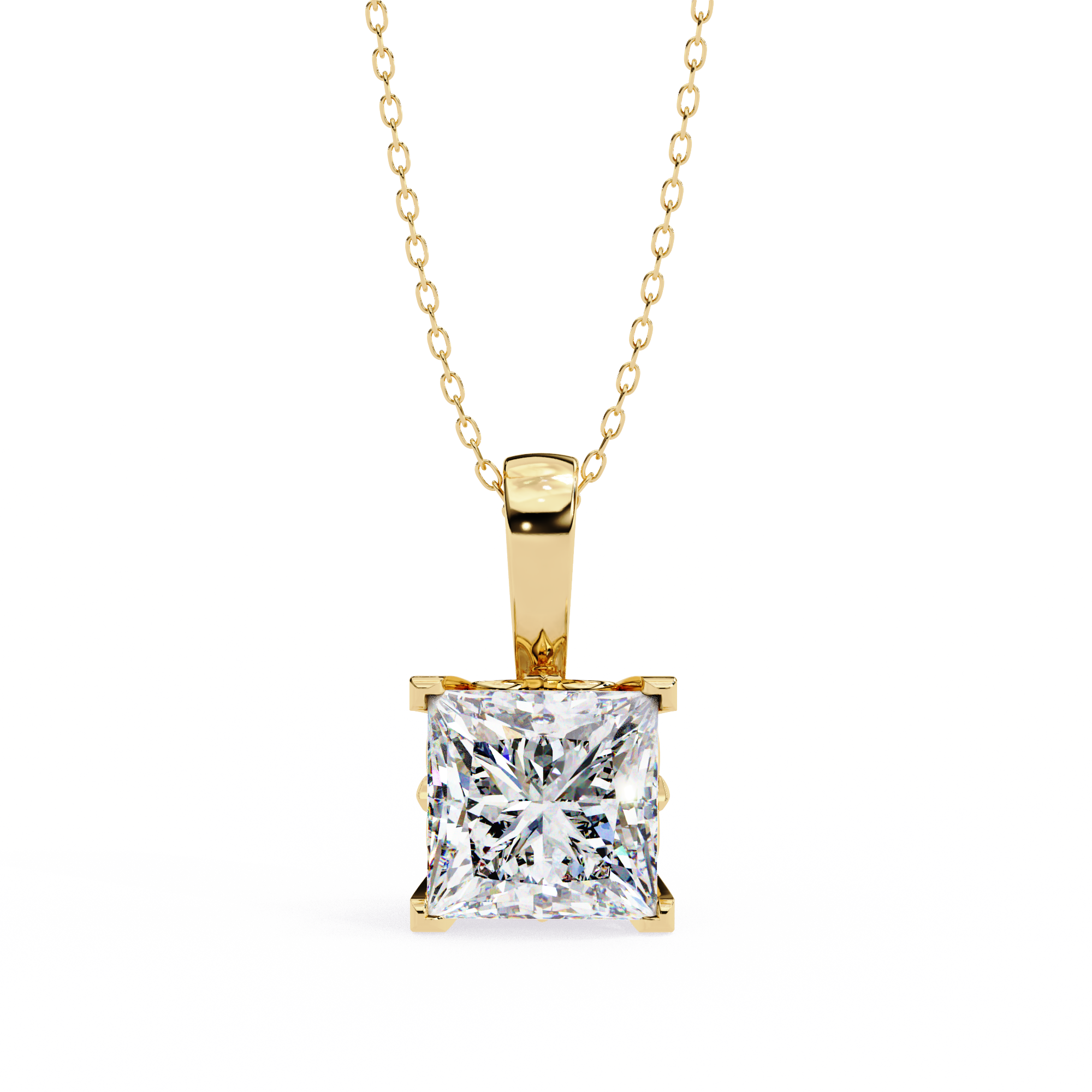 Moissanite Pendant Necklace For Women