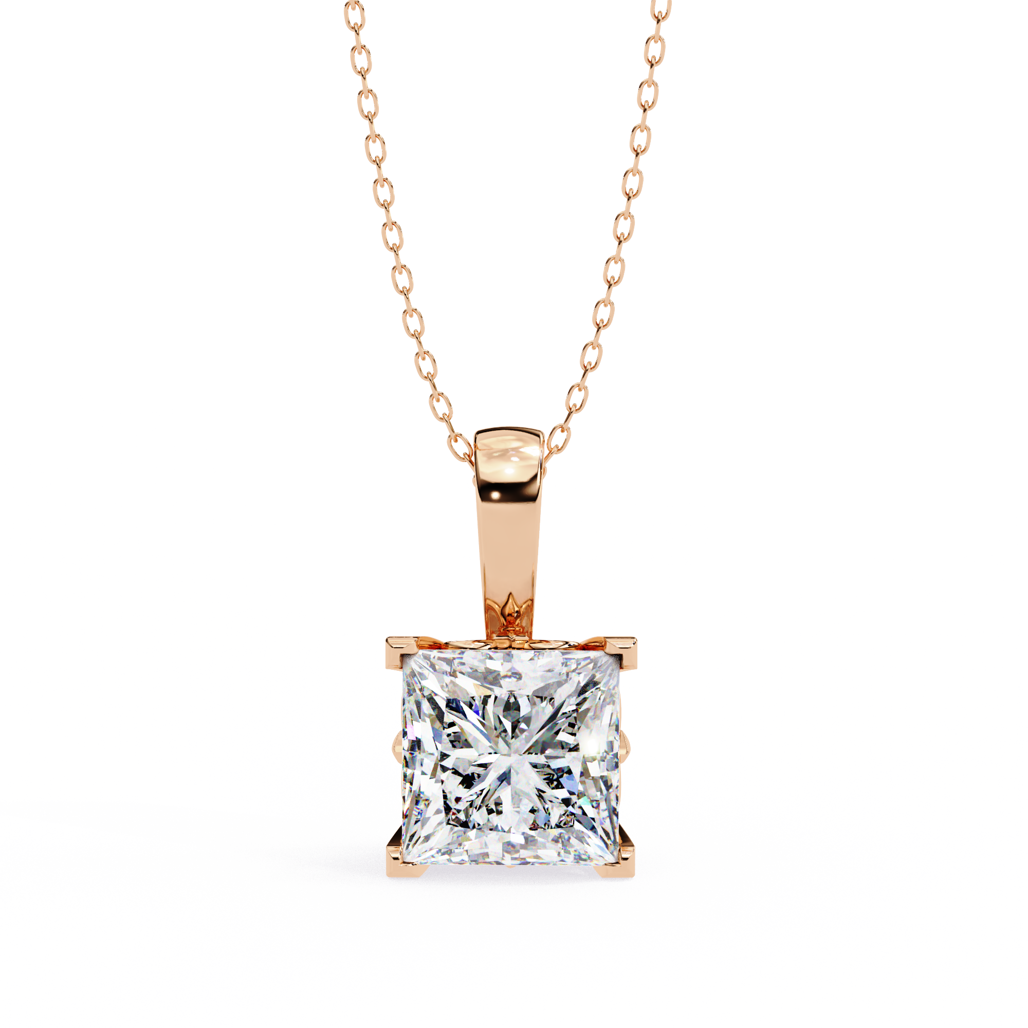 Moissanite Pendant Necklace For Women