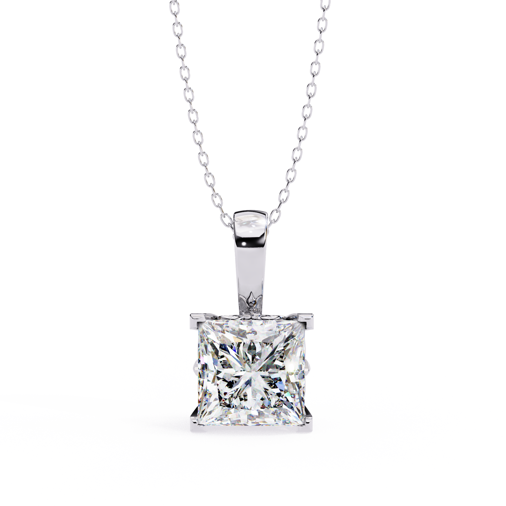 Moissanite Pendant Necklace For Women
