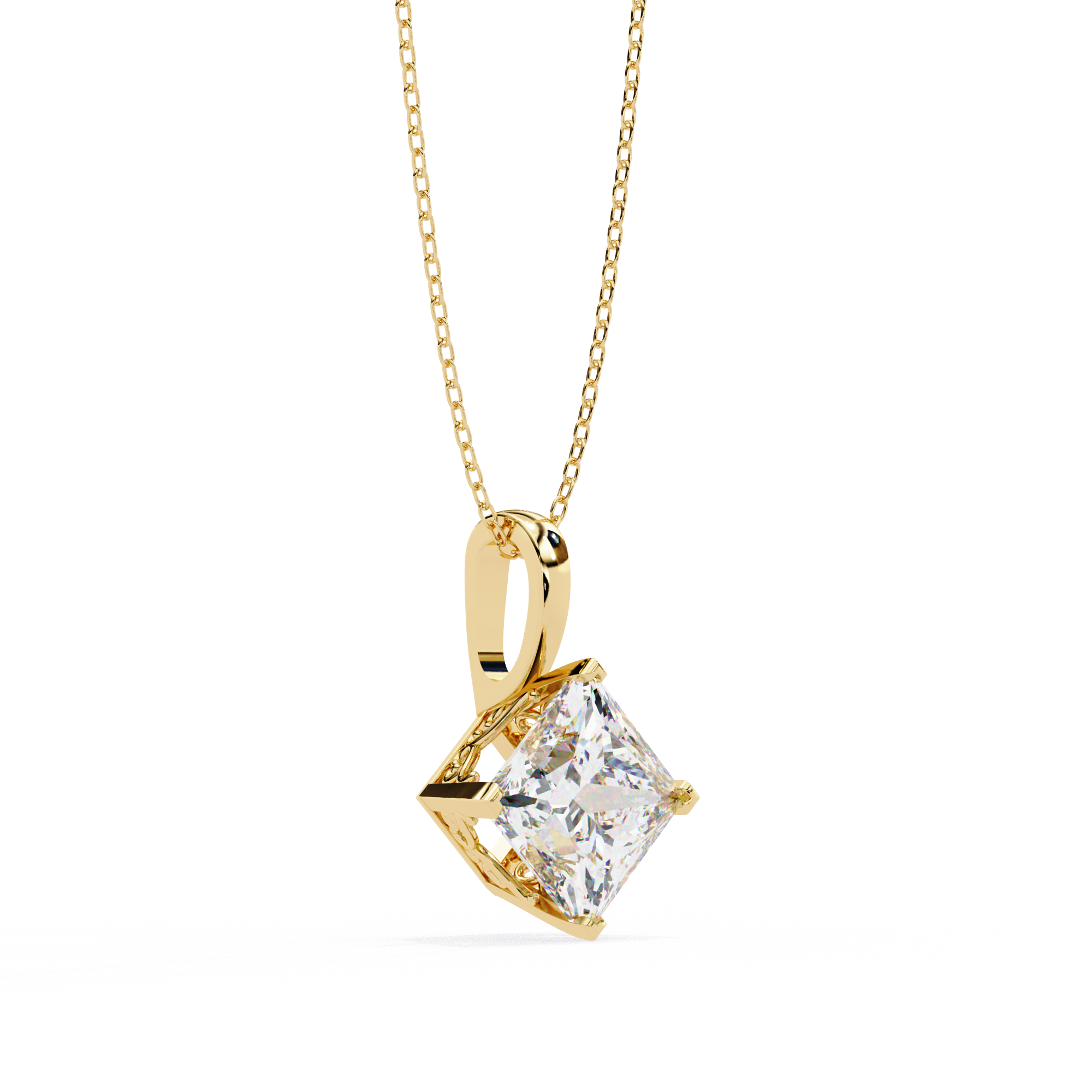 Moissanite Pendant Necklace For Women