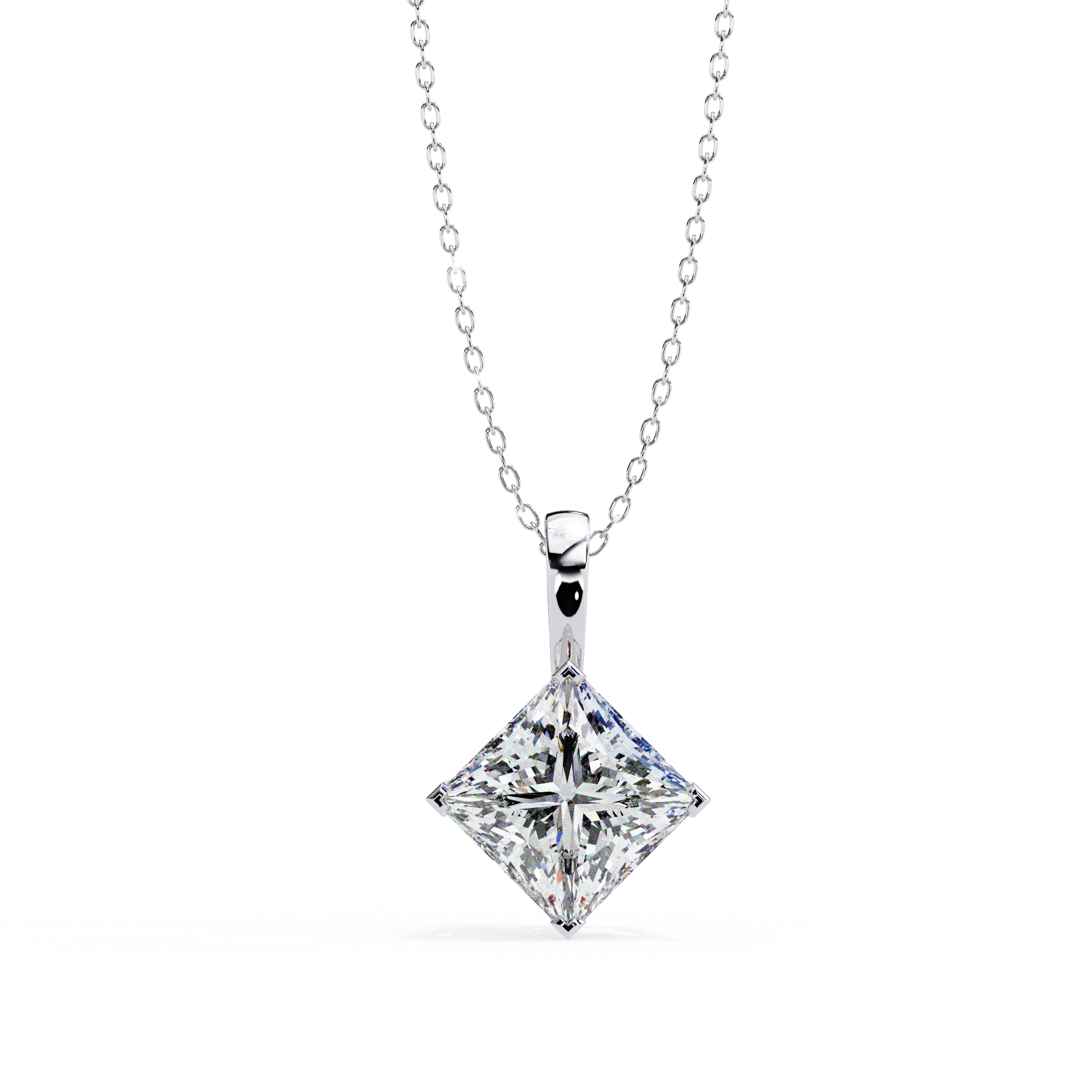 Moissanite Pendant Necklace For Women