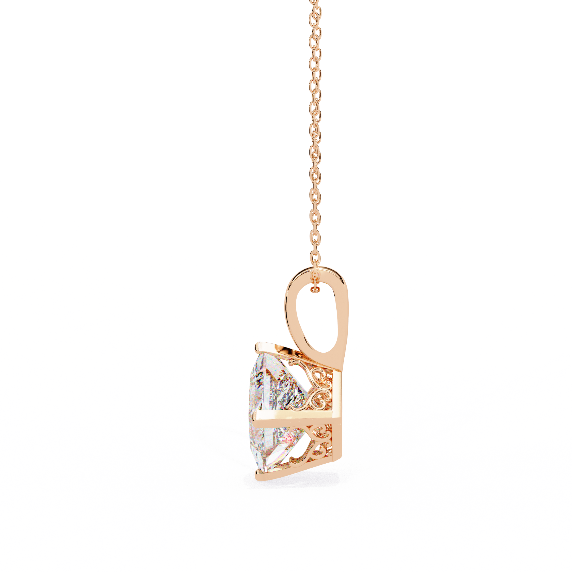 Moissanite Pendant Necklace For Women