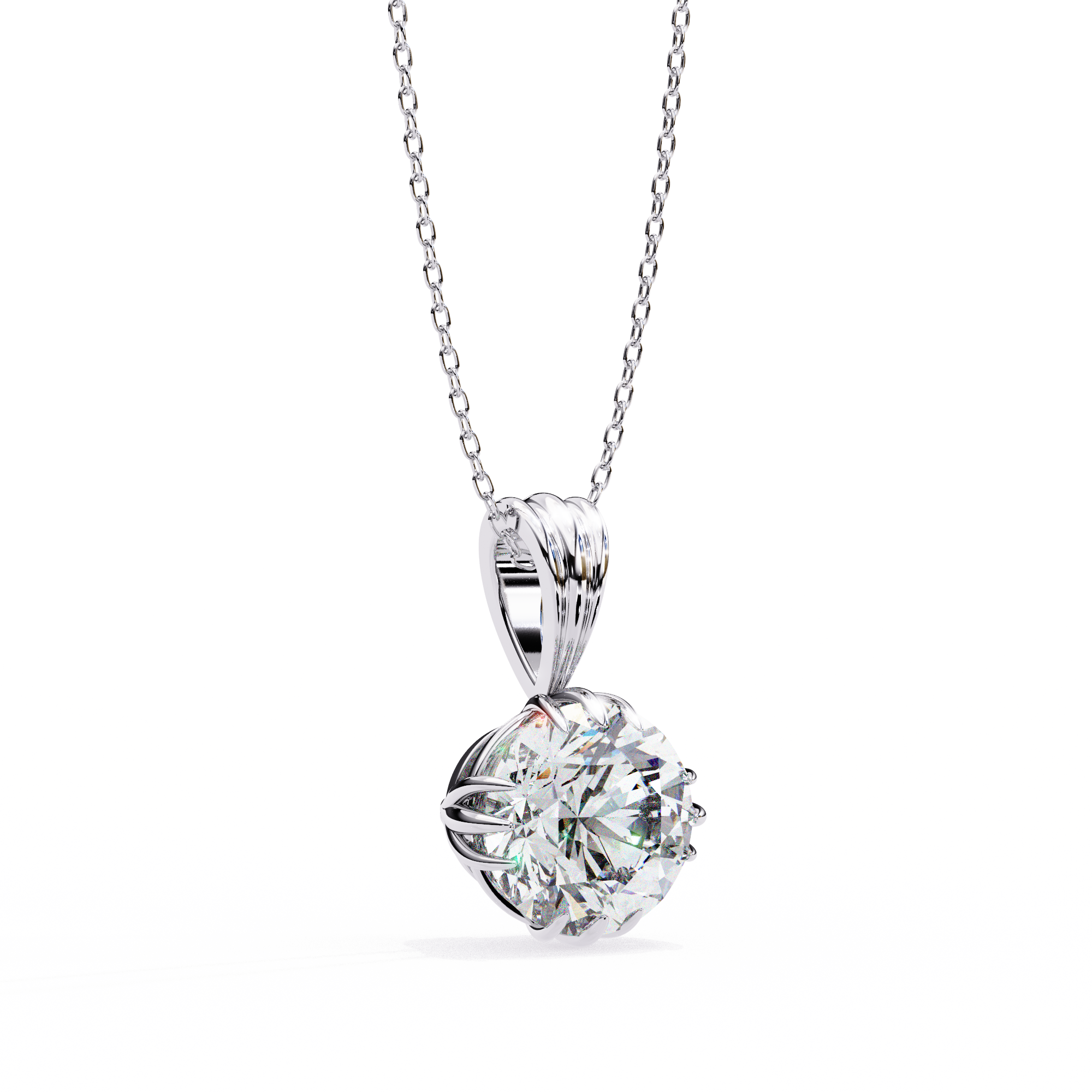 Moissanite Pendant Necklace For Women
