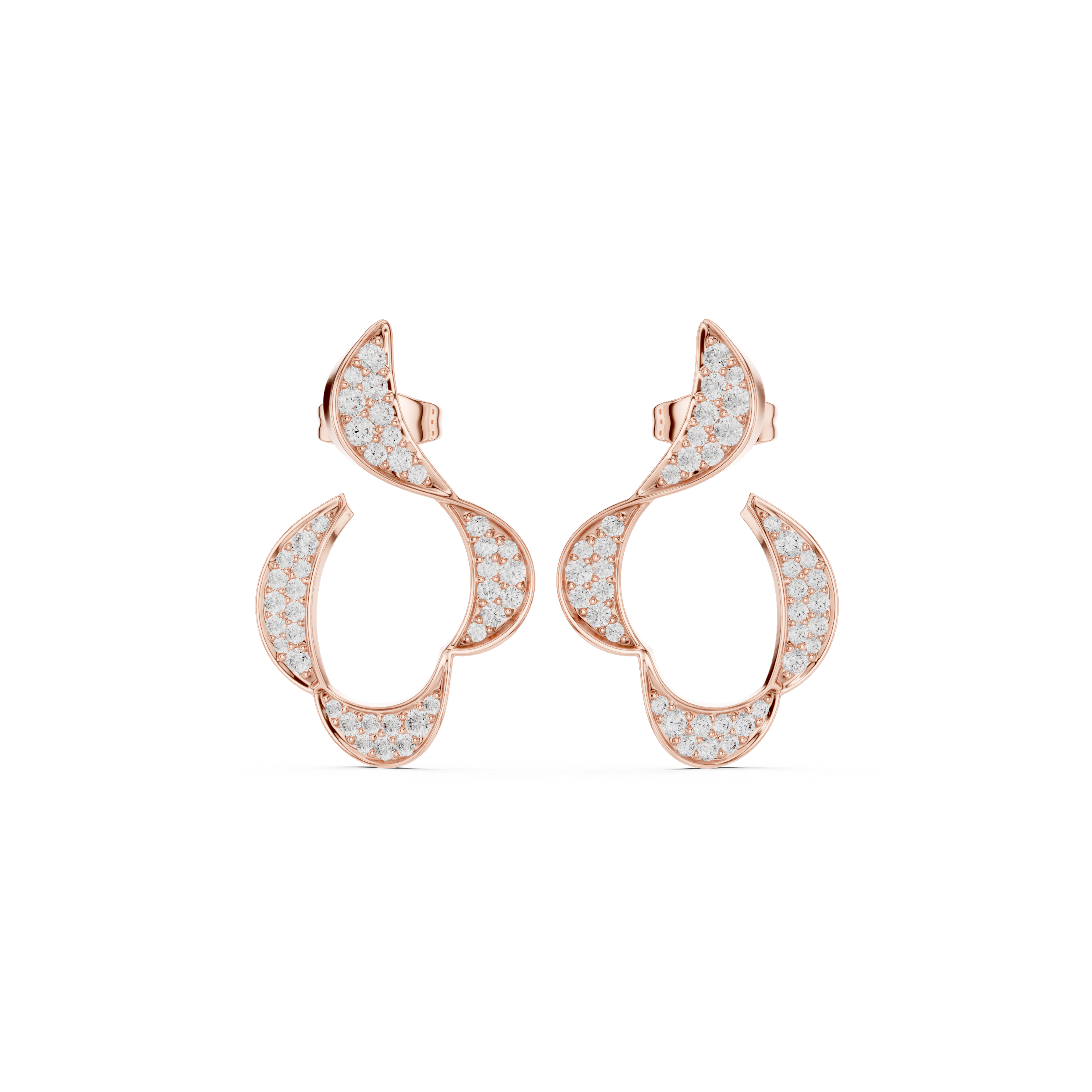 Sterling Silver Moissanite Statement Earrings, Dainty Bridal Jewelry