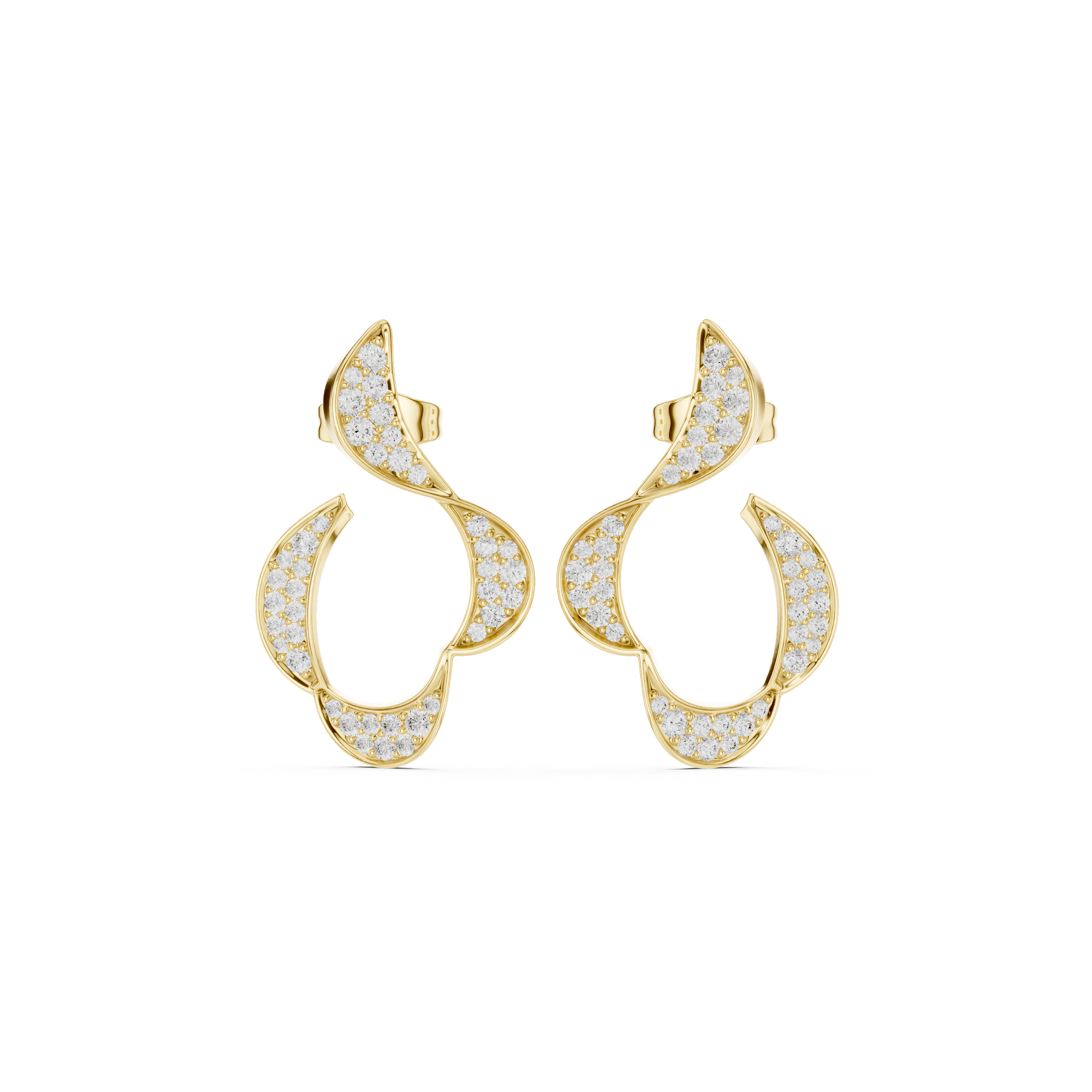 Sterling Silver Moissanite Statement Earrings, Dainty Bridal Jewelry