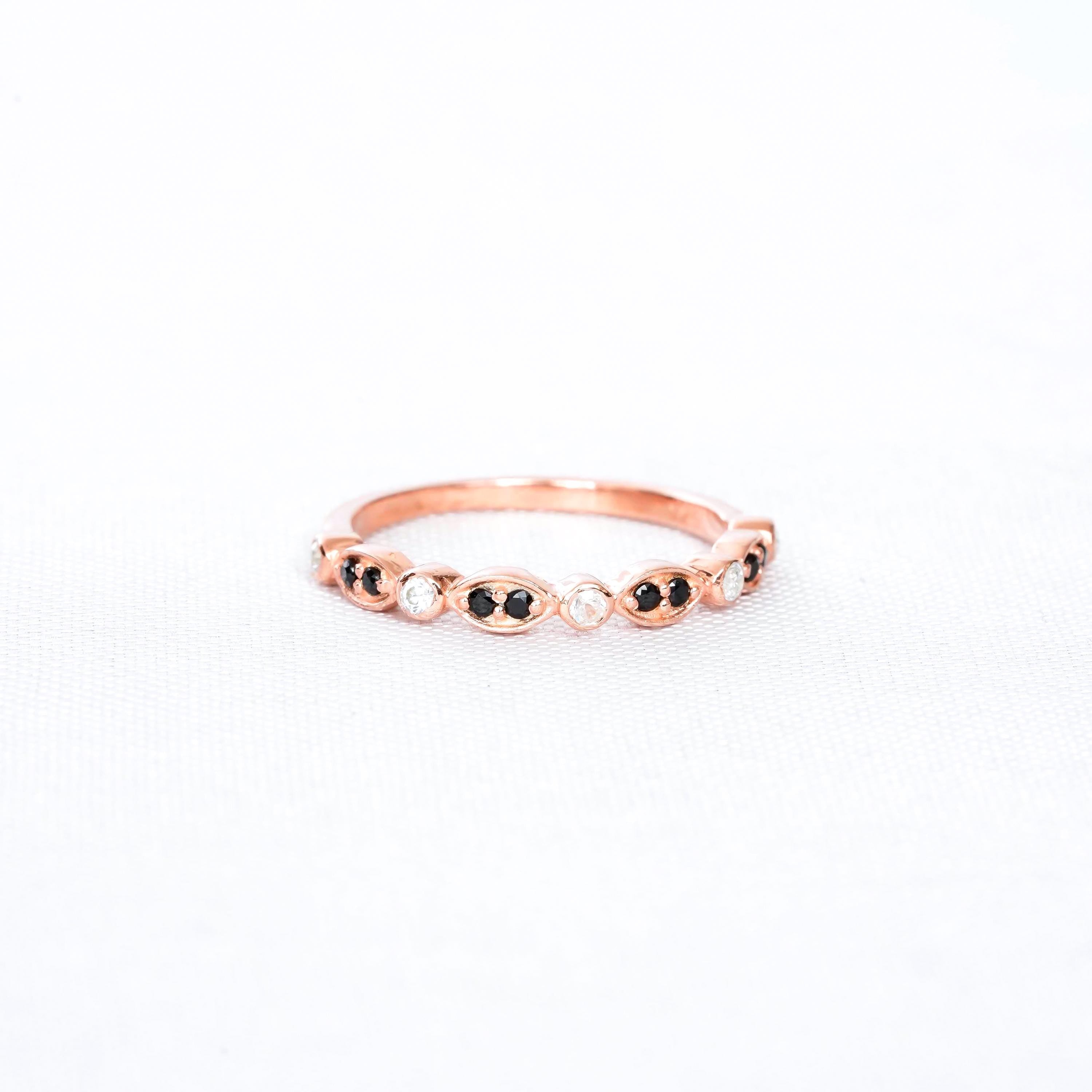 2ct Moonstone Engagement Ring Set Matching Black Onyx Art Deco Wedding Band For Women Hexagon Halo 6 Prong Eternity Bridal Promise Ring